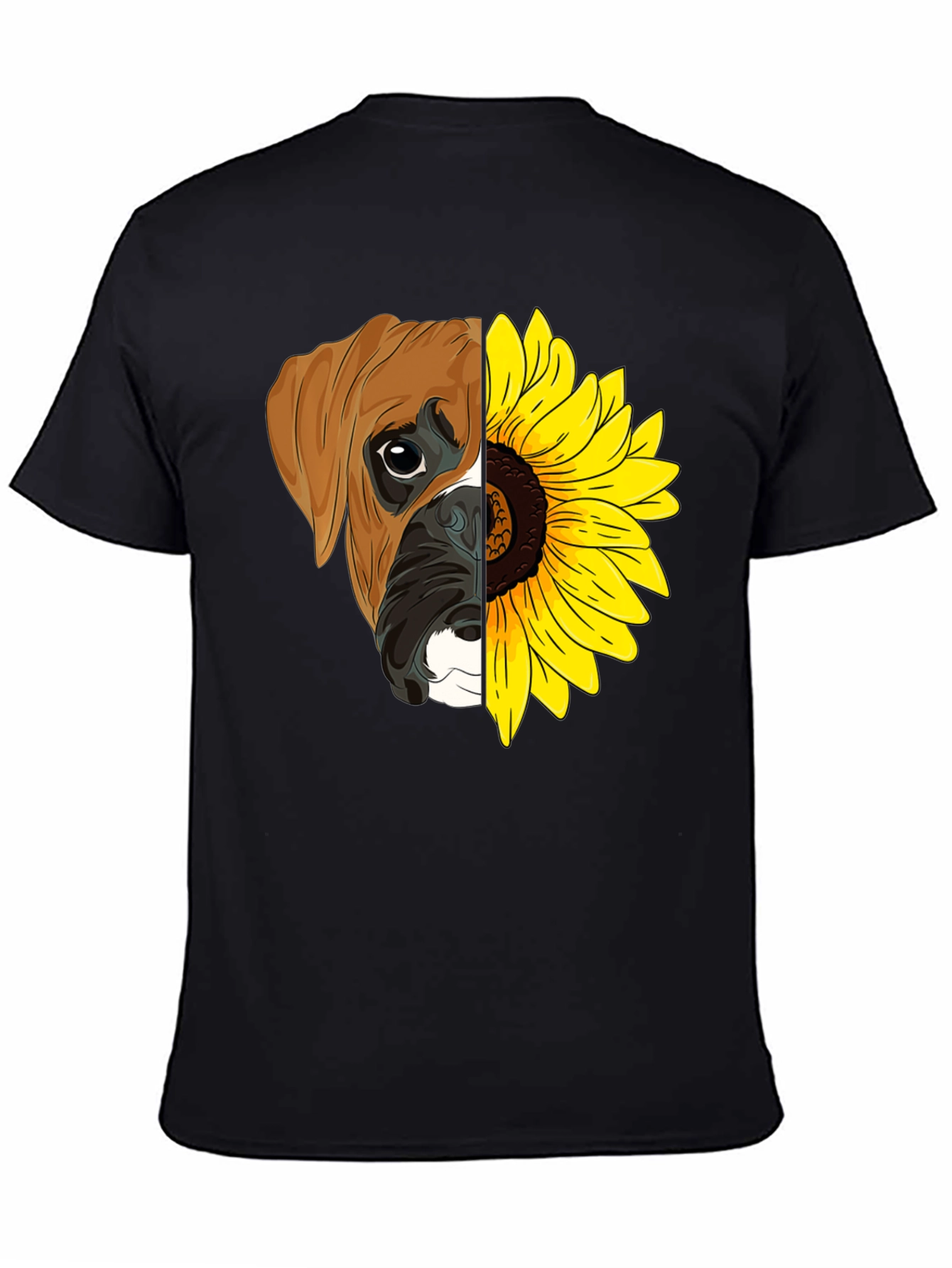 Dog & Sunflower Graphic T-Shirt