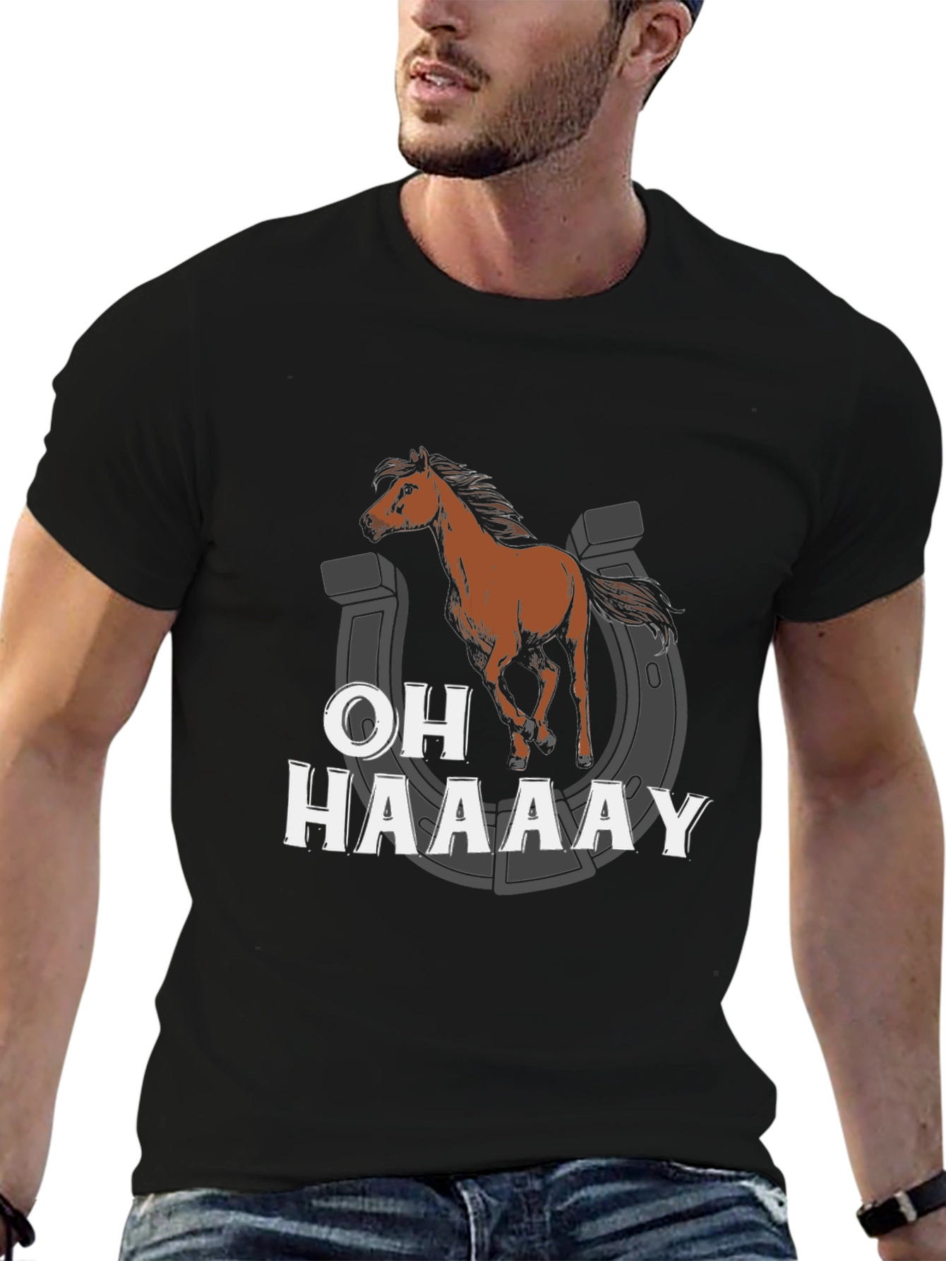 Funny Horse T-Shirt - Oh Haaaay! Graphic Tee