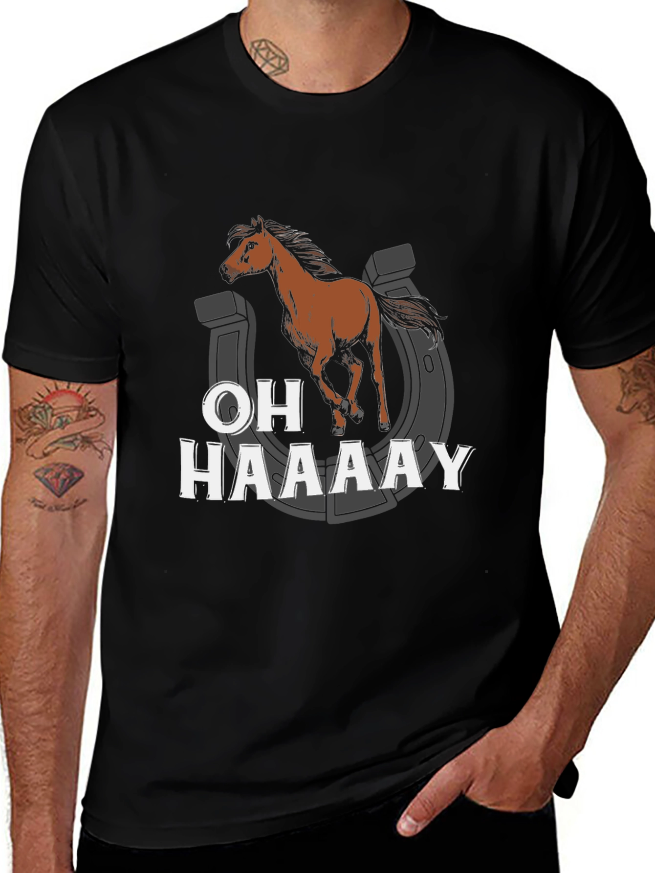 Funny Horse T-Shirt - Oh Haaaay! Graphic Tee
