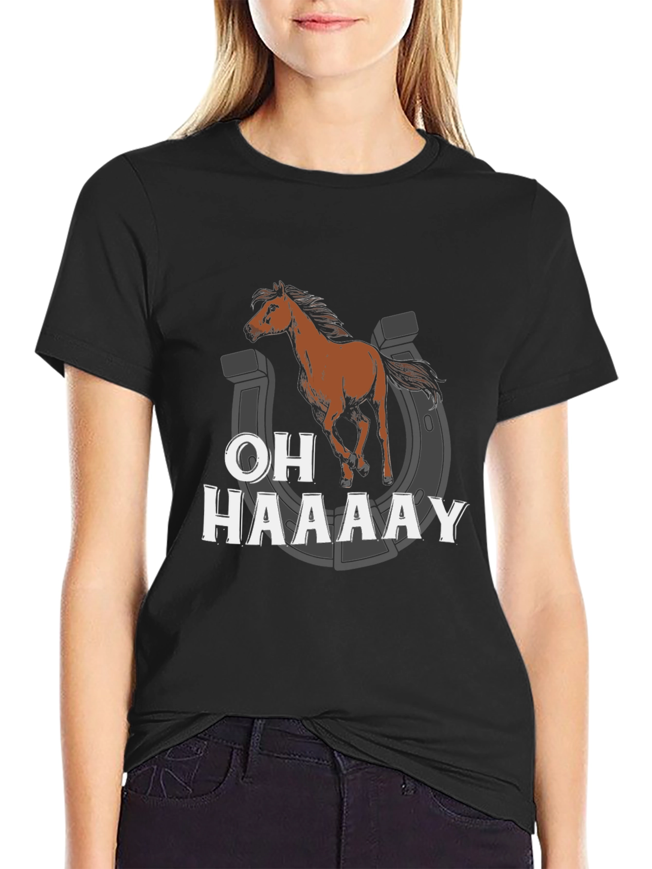 Funny Horse T-Shirt - Oh Haaaay! Graphic Tee