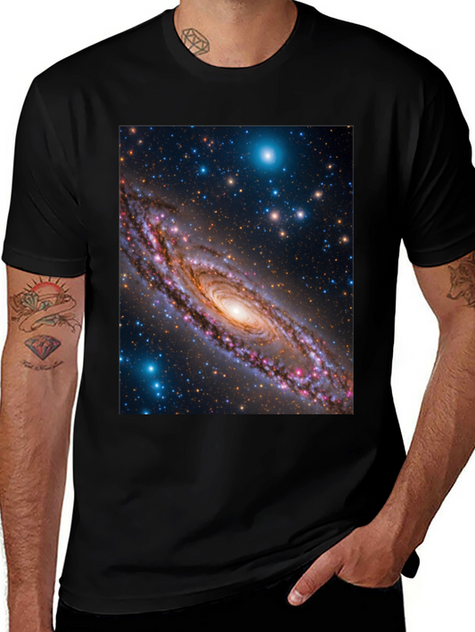 Galaxy Print Black T-Shirt