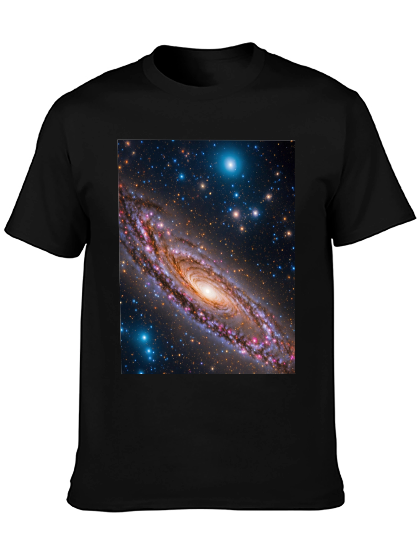 Galaxy Print Black T-Shirt