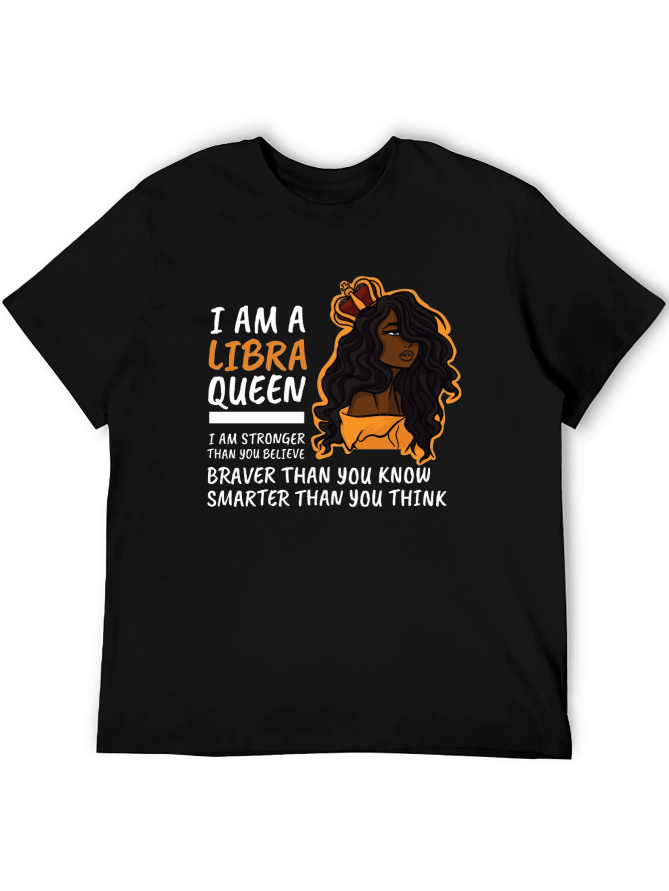 Libra Queen Black T-Shirt Zodiac Sign Graphic Tee