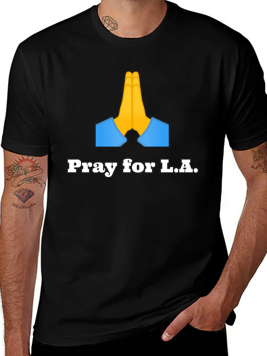 Pray for L.A. Graphic T-Shirt - Black