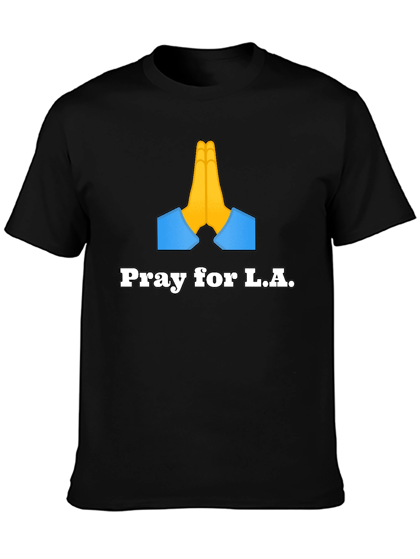 Pray for L.A. Graphic T-Shirt - Black