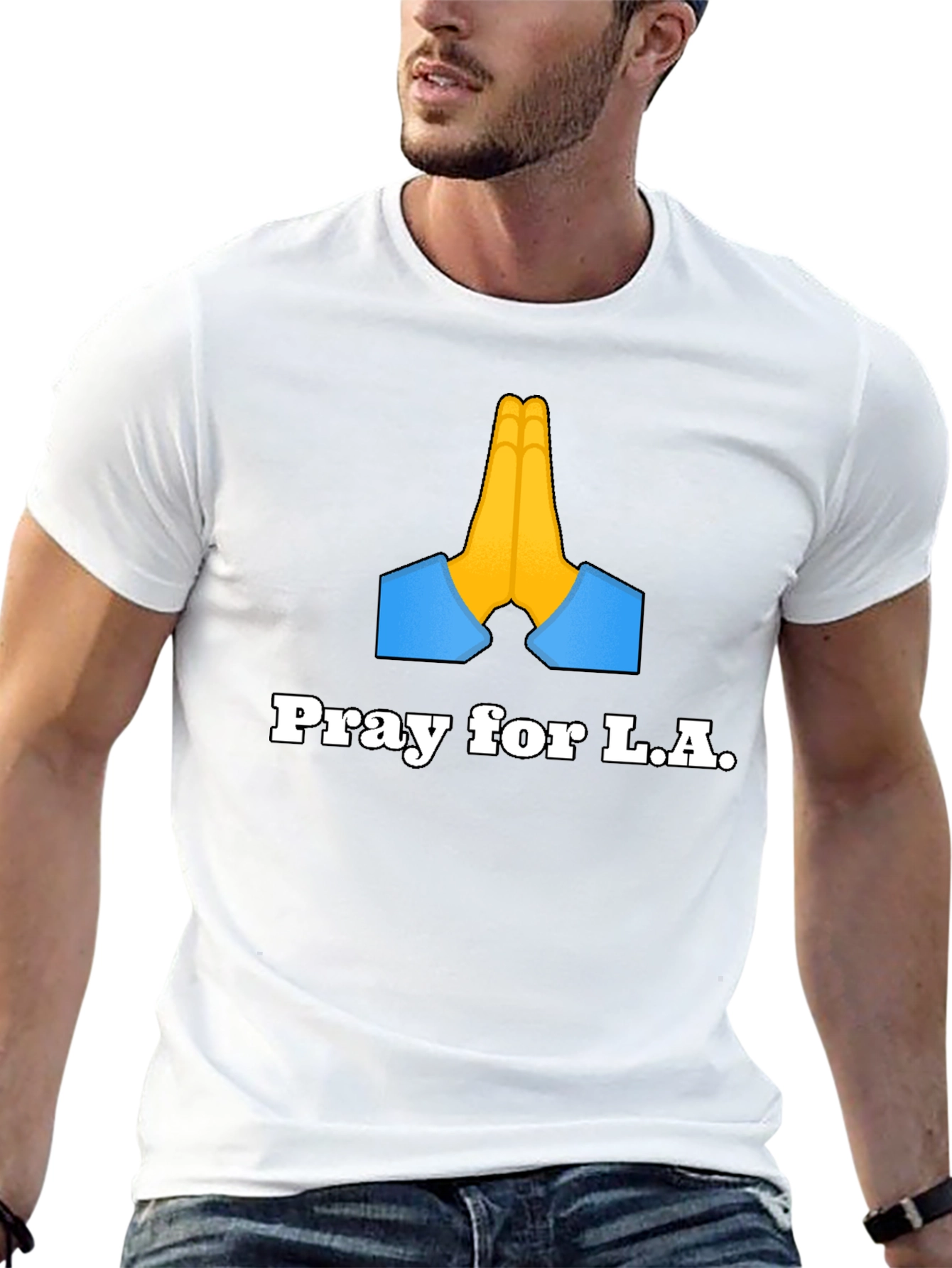 Pray for L.A. Graphic T-Shirt - Black