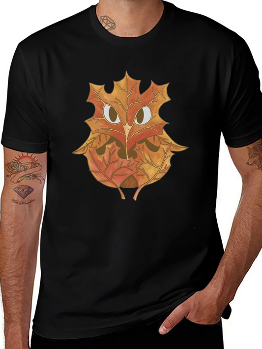 Autumn Owl Graphic Tee - Nature Inspired Design