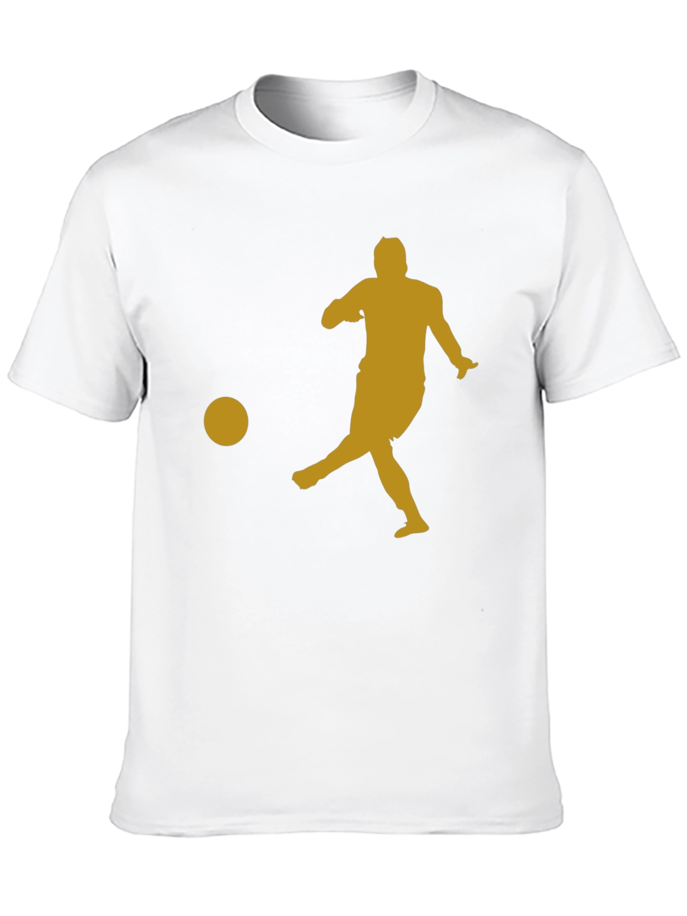 Soccer Player Graphic Tee - Black Cotton Shirt