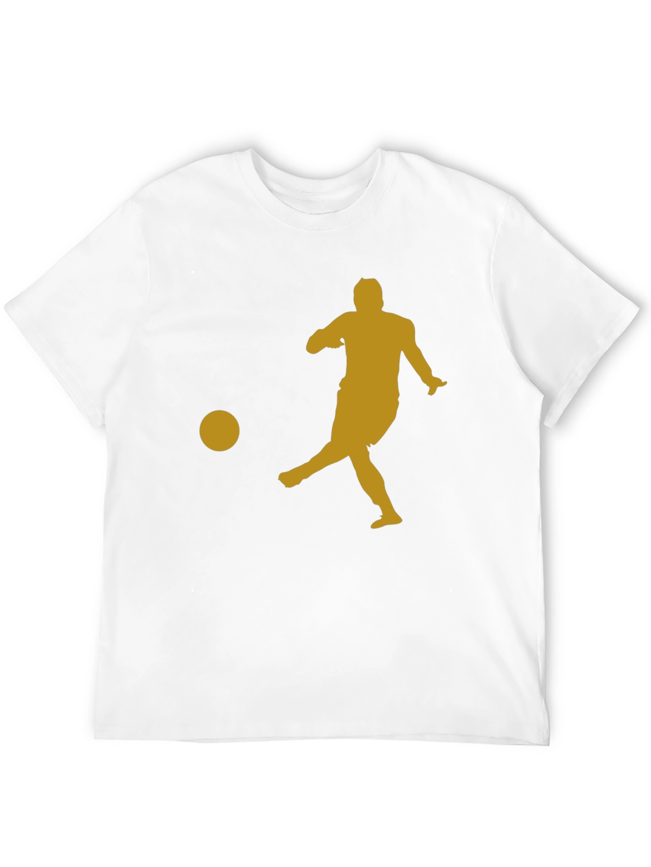 Soccer Player Graphic Tee - Black Cotton Shirt