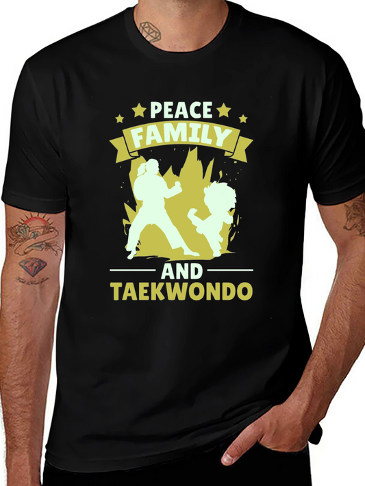 Peace Family Taekwondo Graphic T-Shirt