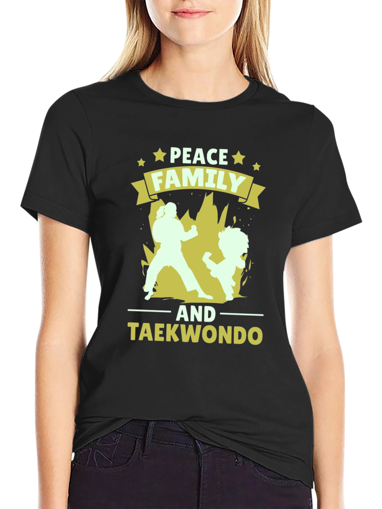 Peace Family Taekwondo Graphic T-Shirt