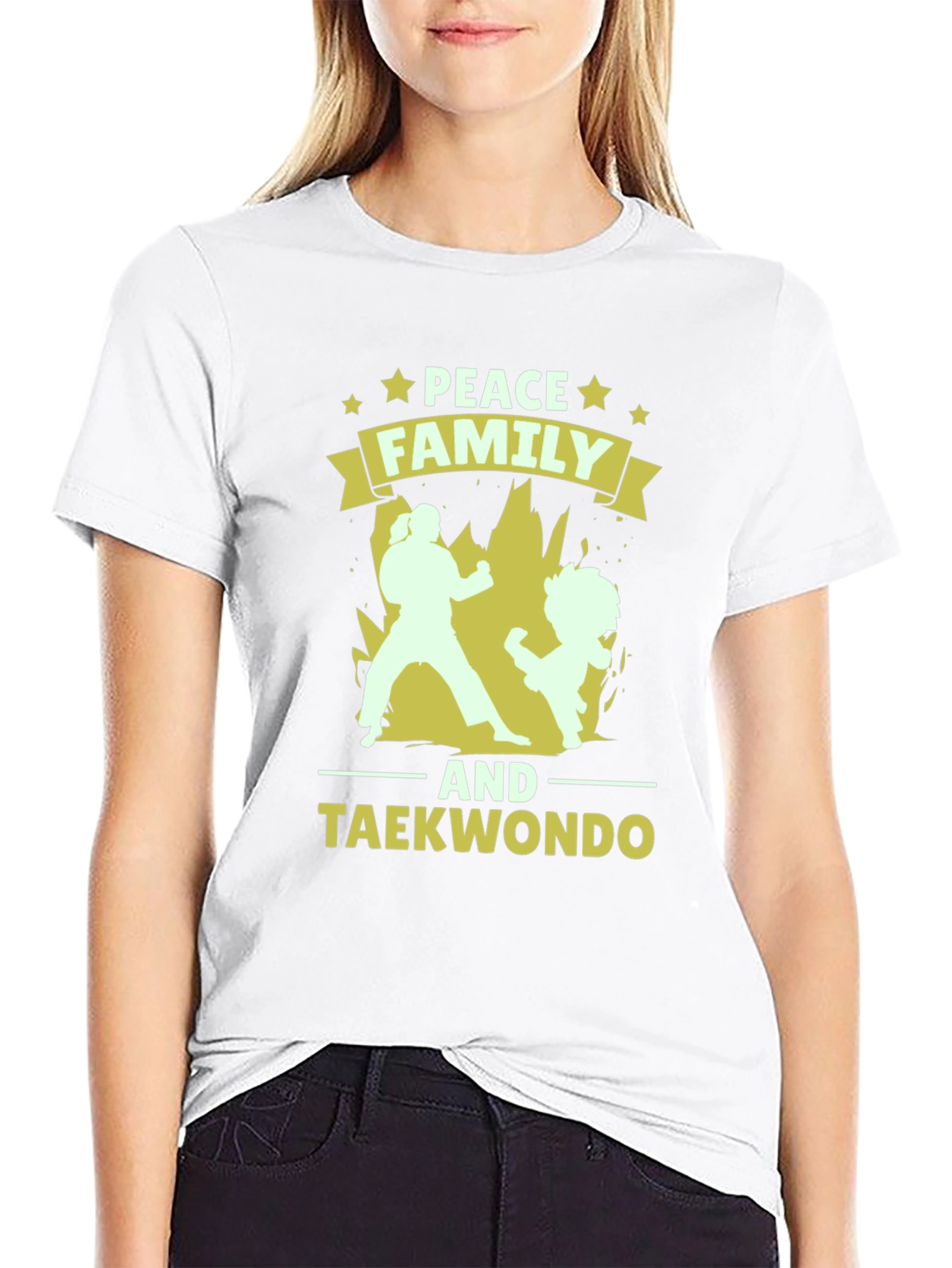 Peace Family Taekwondo Graphic T-Shirt