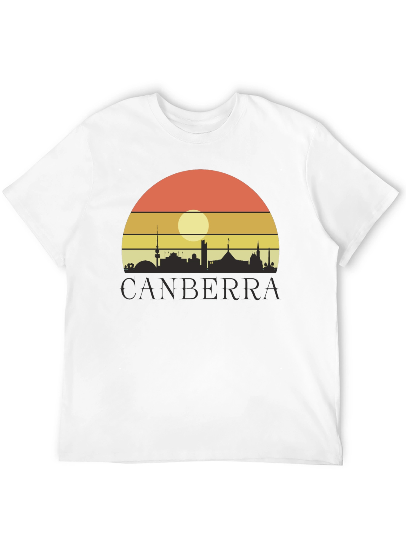 Canberra Skyline Retro T-Shirt