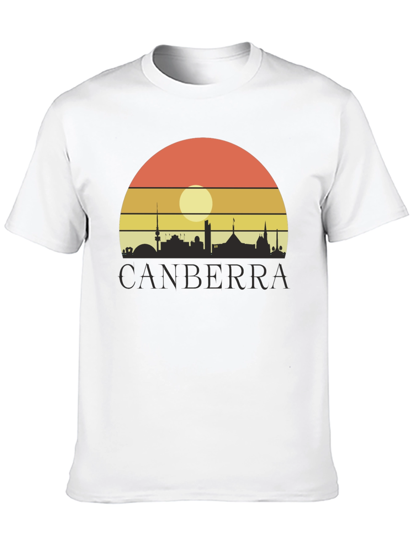 Canberra Skyline Retro T-Shirt