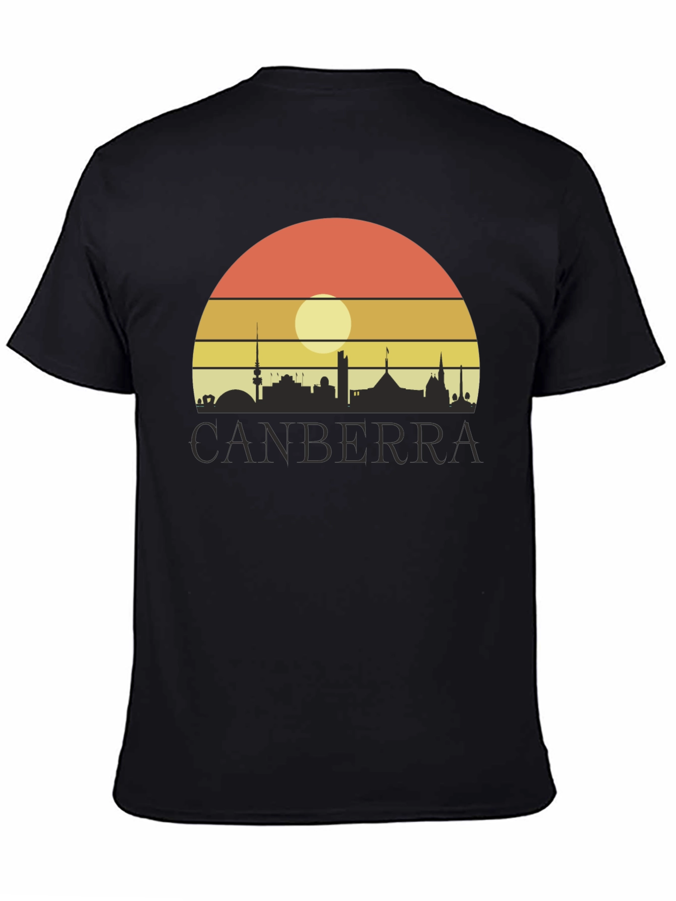 Canberra Skyline Retro T-Shirt