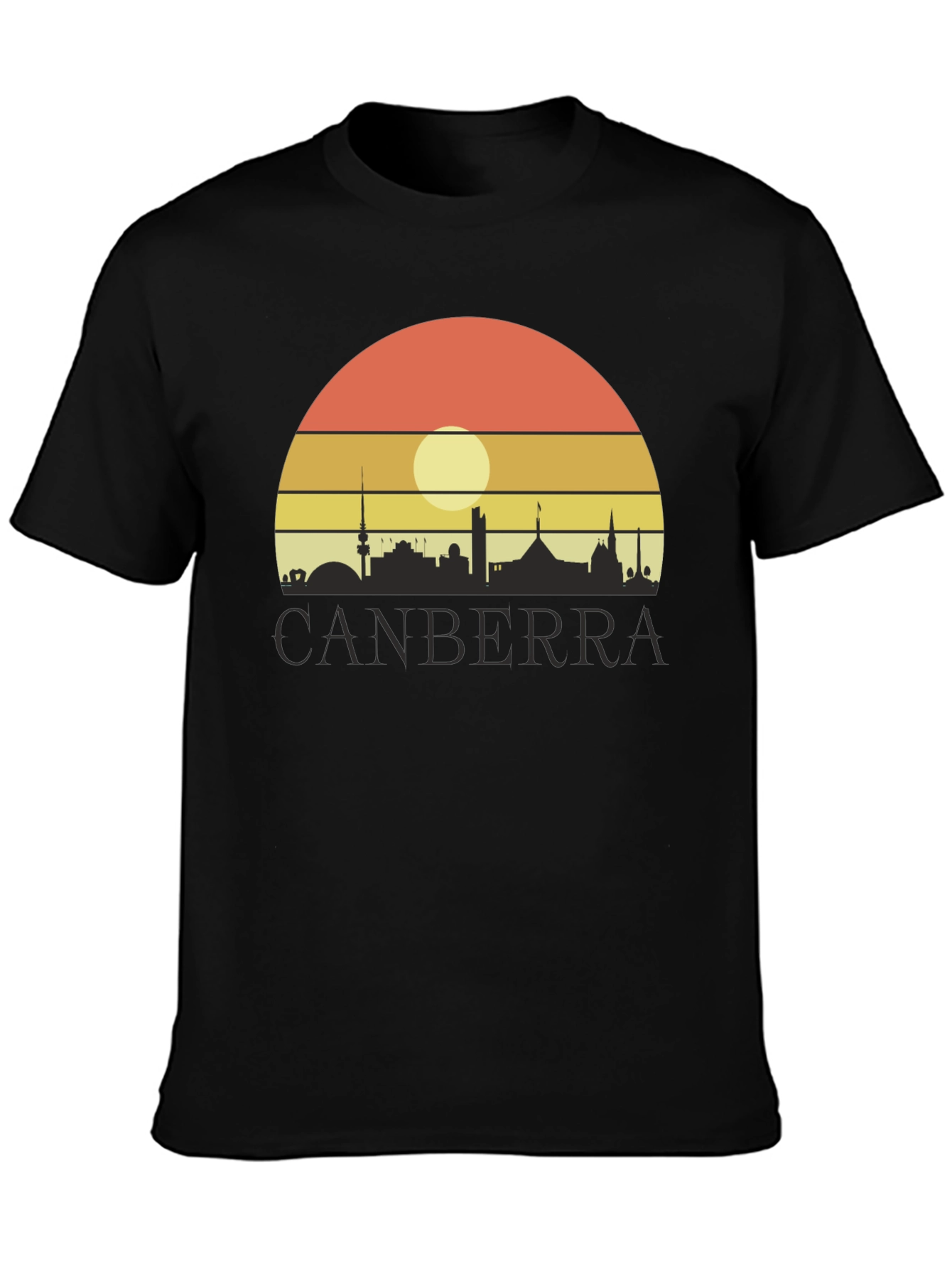 Canberra Skyline Retro T-Shirt
