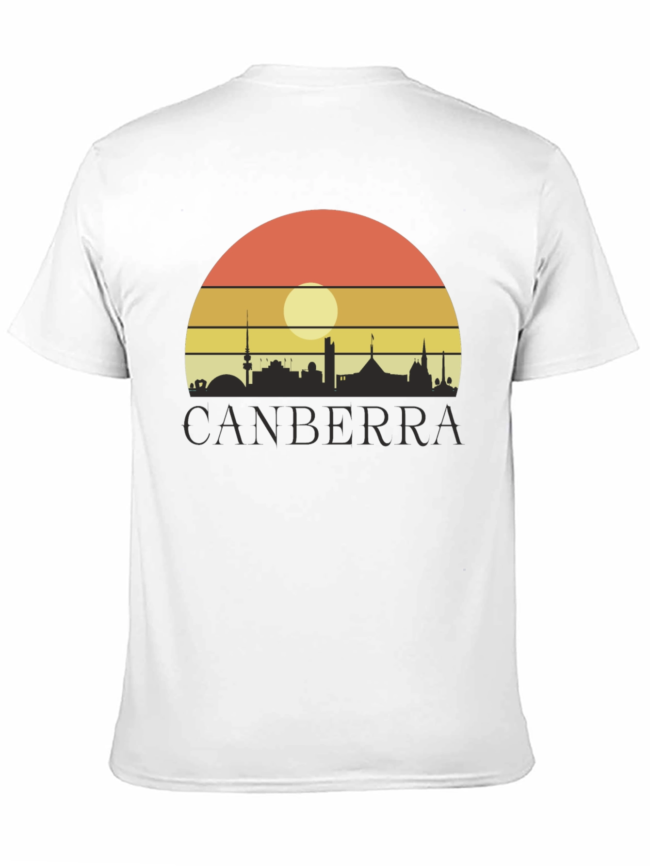 Canberra Skyline Retro T-Shirt