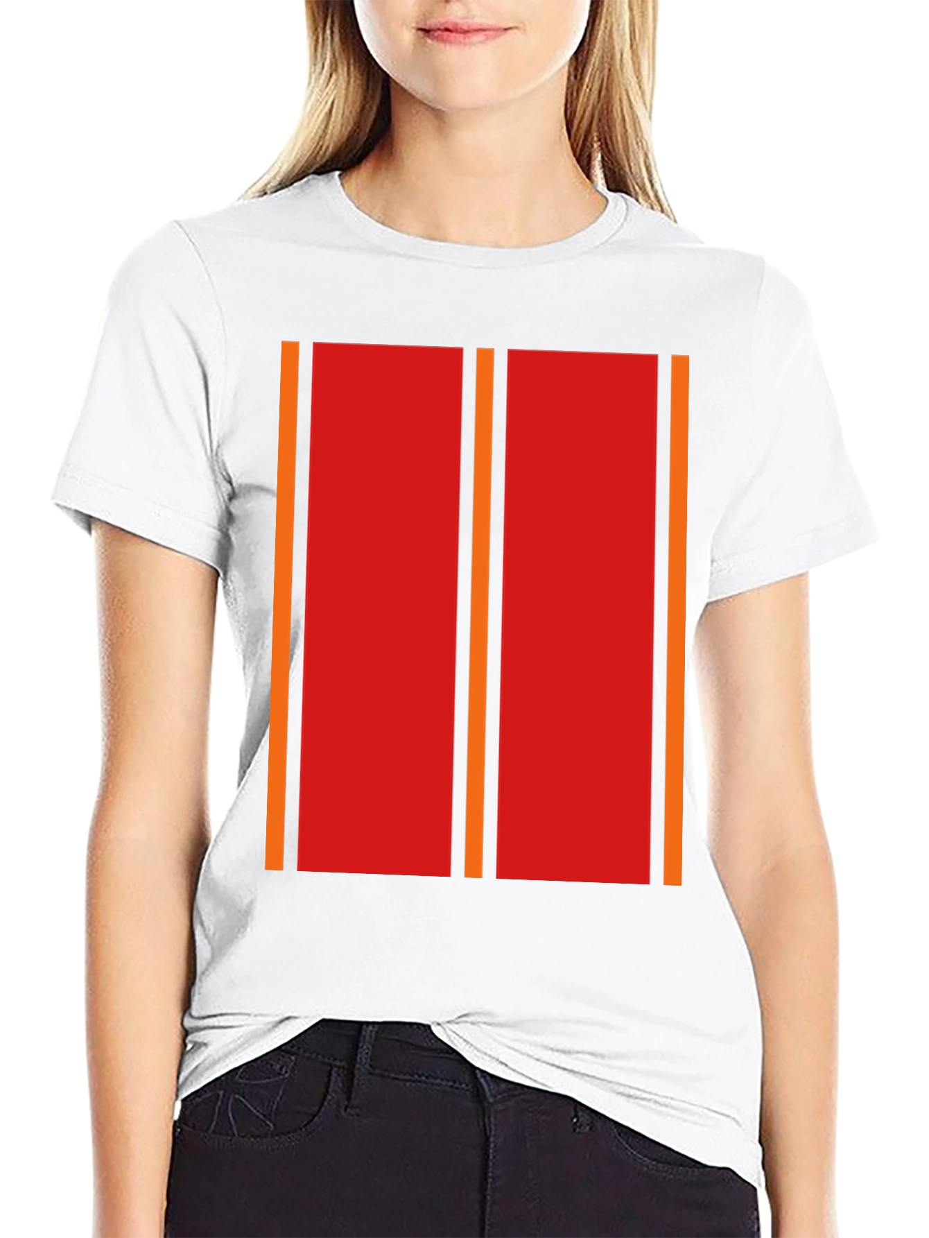Retro Stripe Graphic Tee - Bold Casual Style