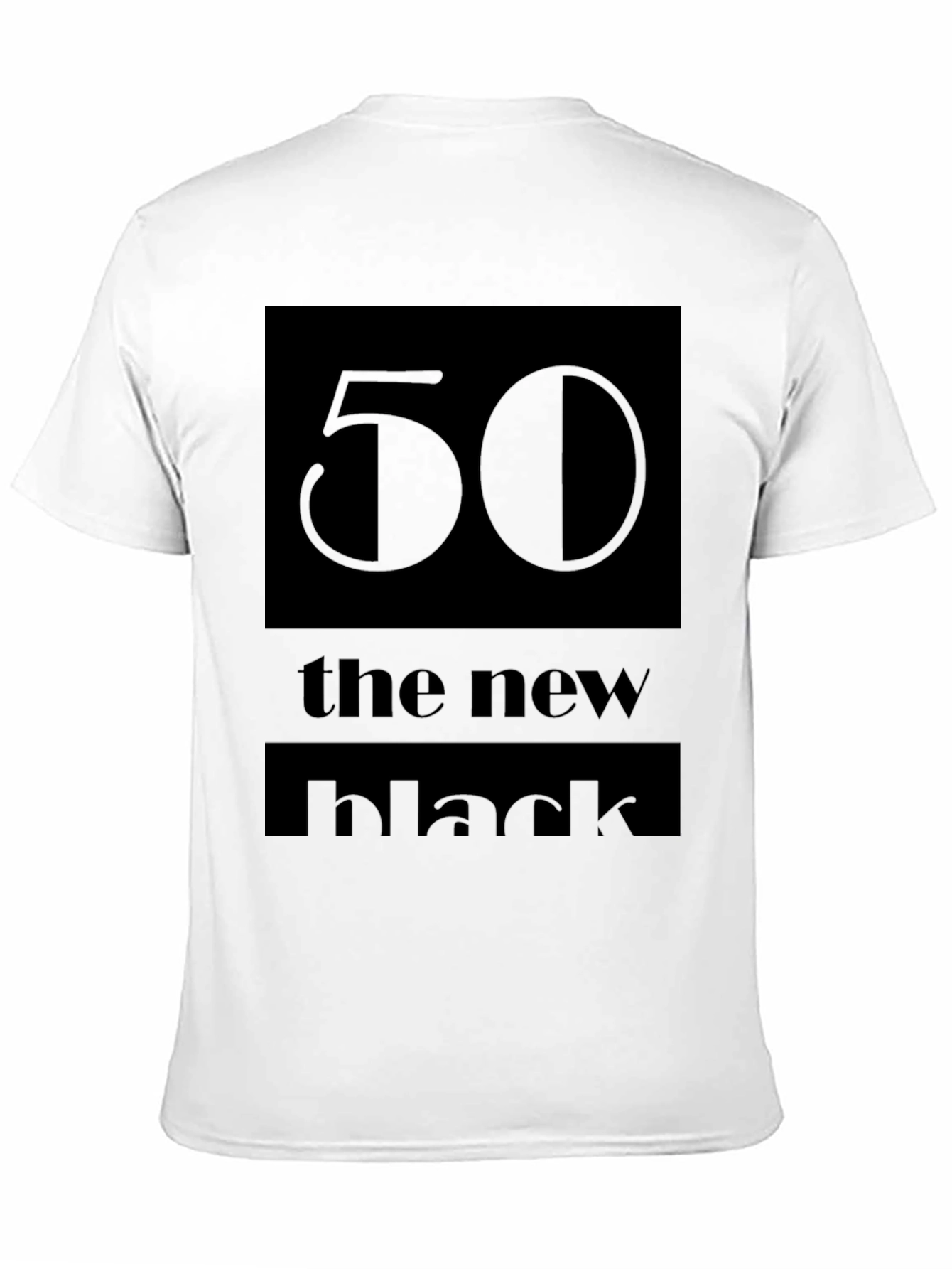 50 the new black T-Shirt