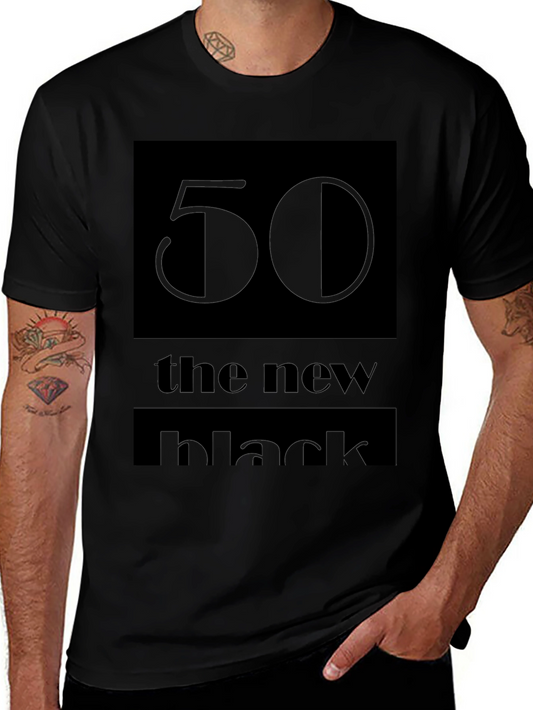 50 the new black T-Shirt