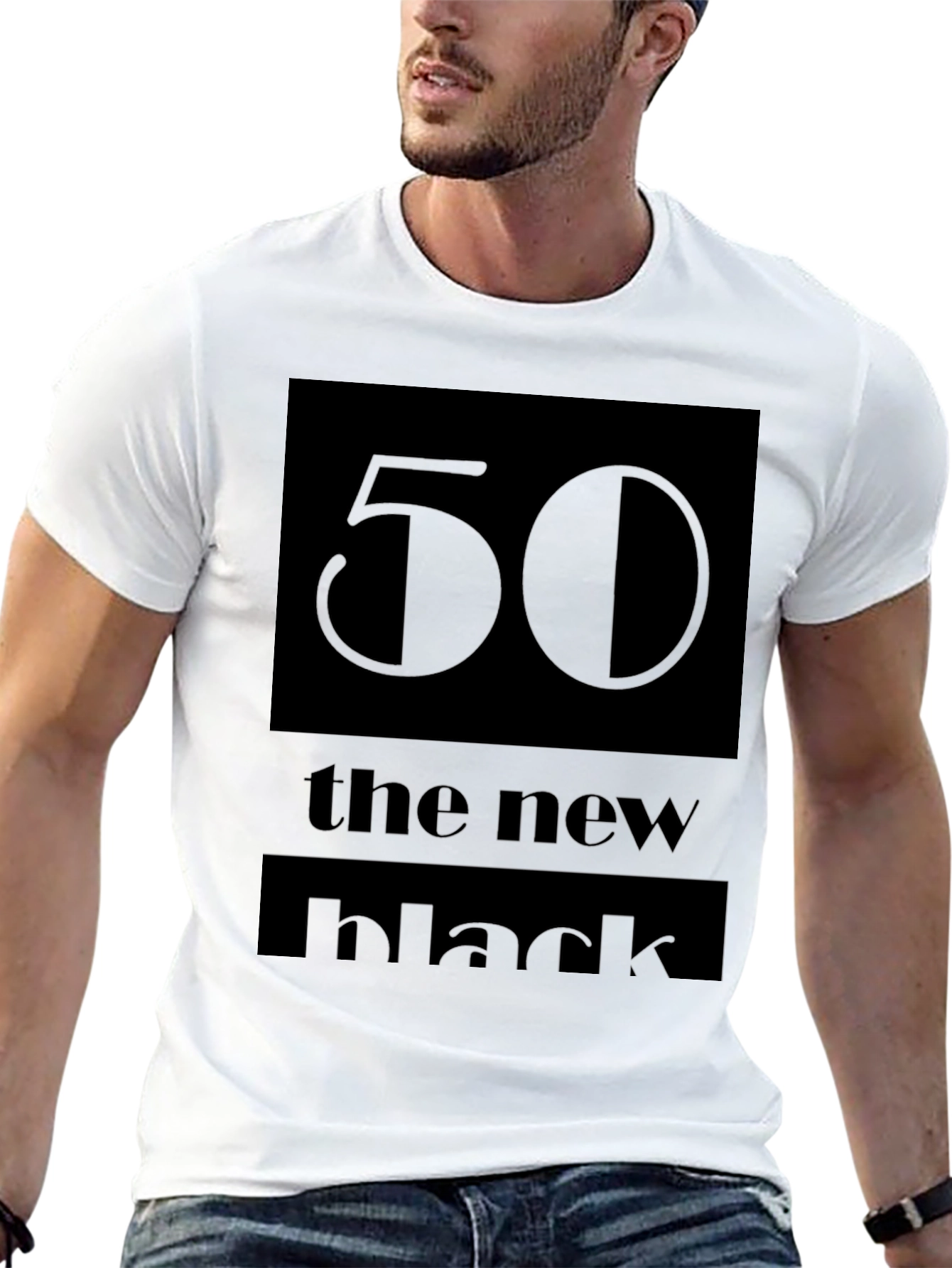 50 the new black T-Shirt