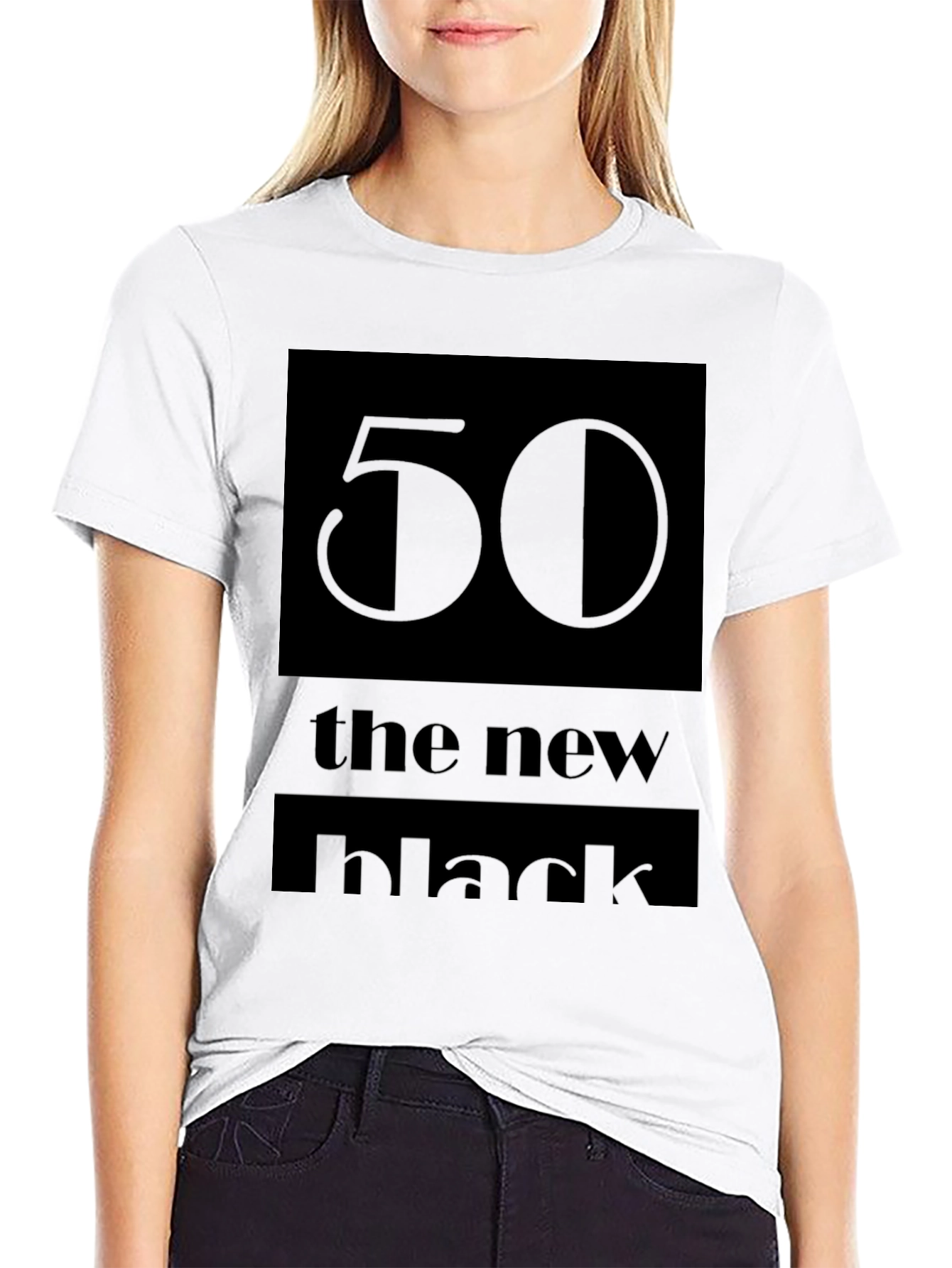 50 the new black T-Shirt