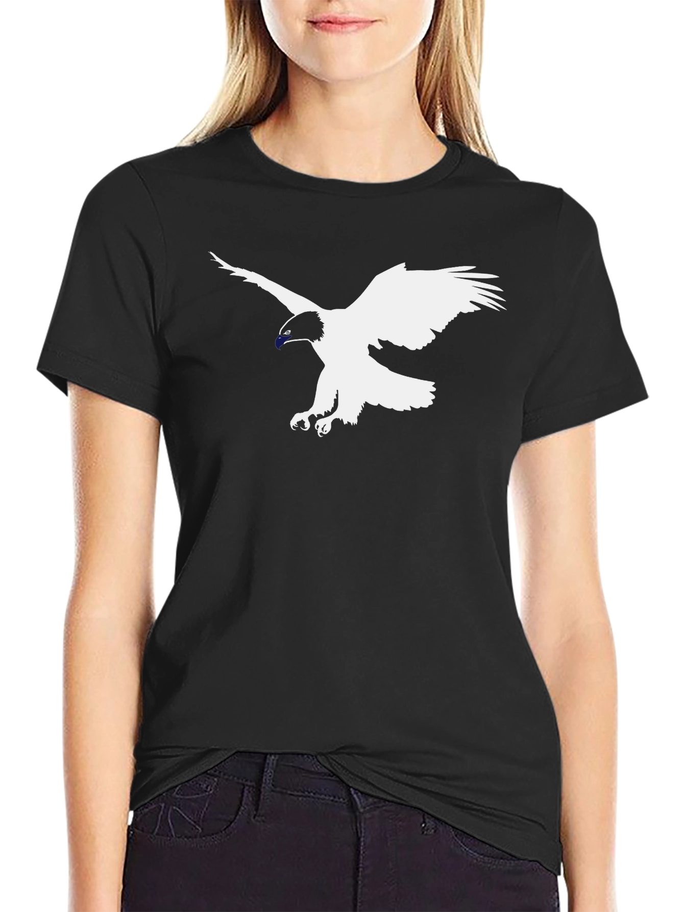 Black T-Shirt with Eagle Graphic Tee