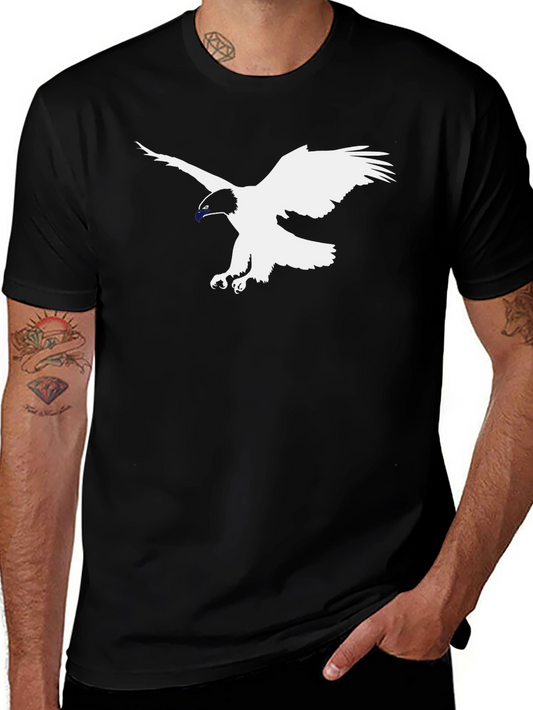Black T-Shirt with Eagle Graphic Tee