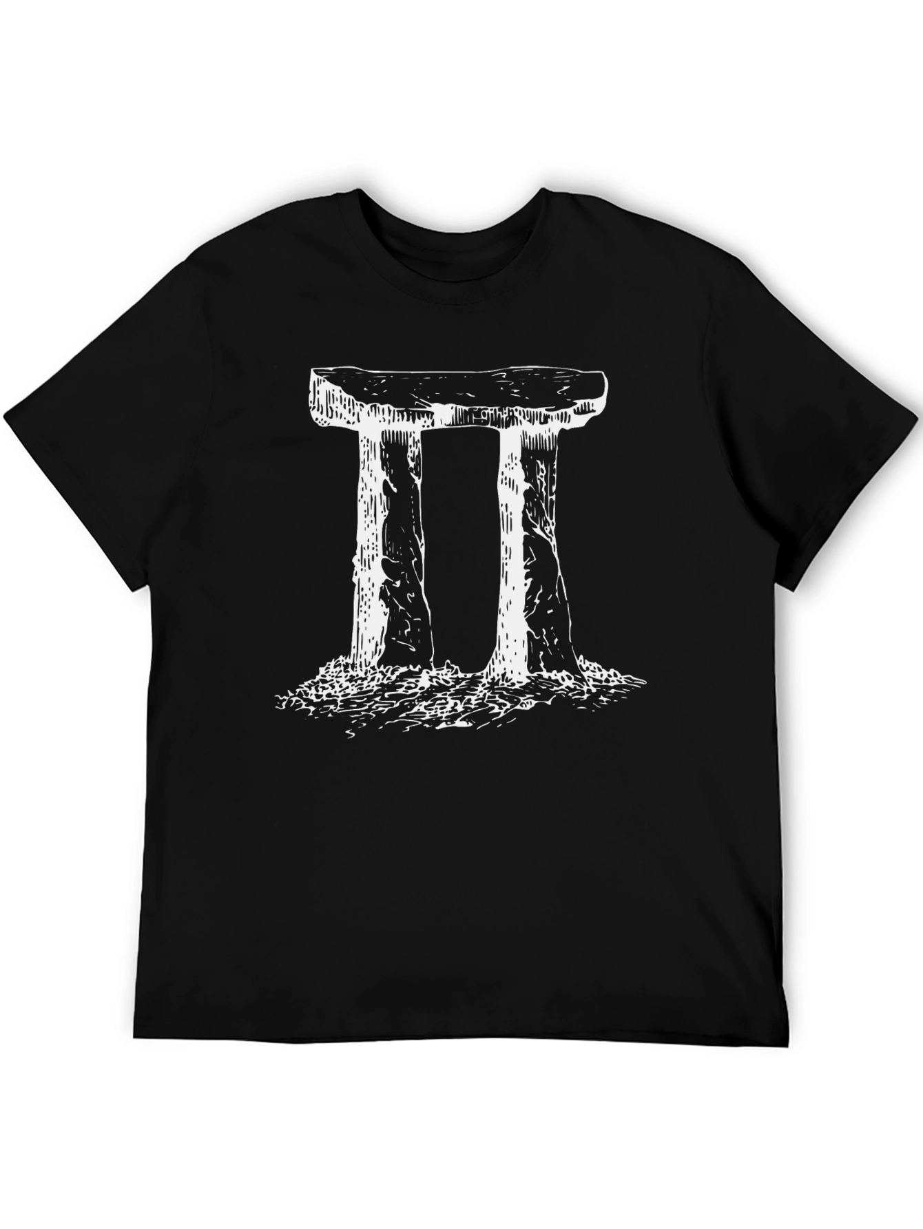 Stonehenge Graphic Tee - Black Cotton T-Shirt