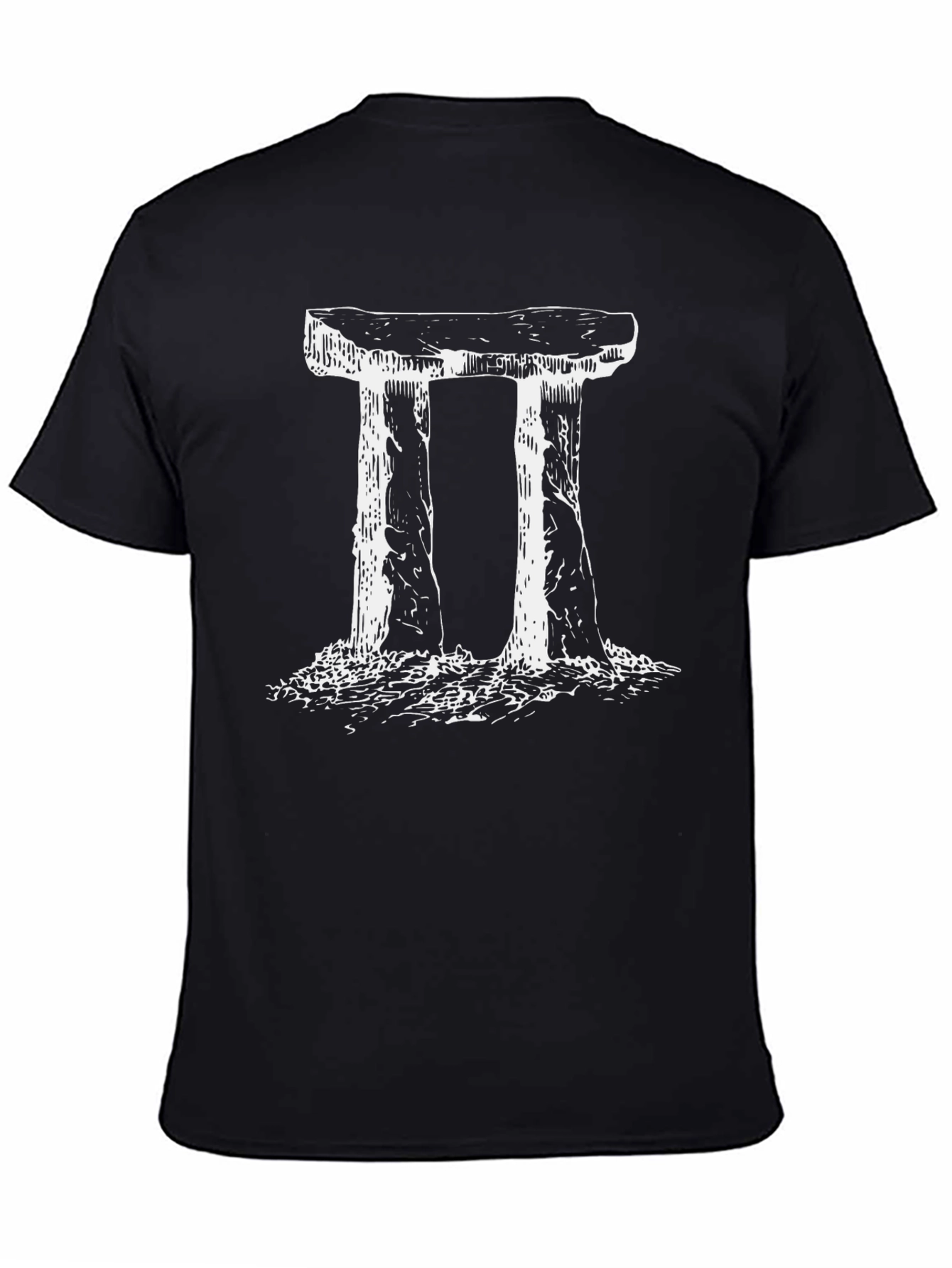 Stonehenge Graphic Tee - Black Cotton T-Shirt