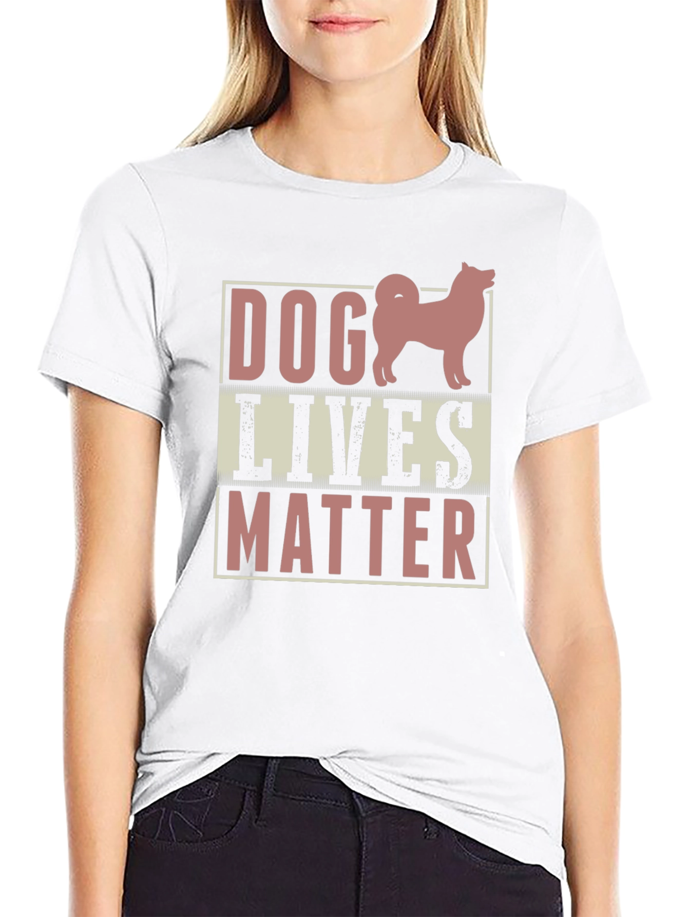 Dog Lives Matter Graphic Tee - Black Cotton Shirt