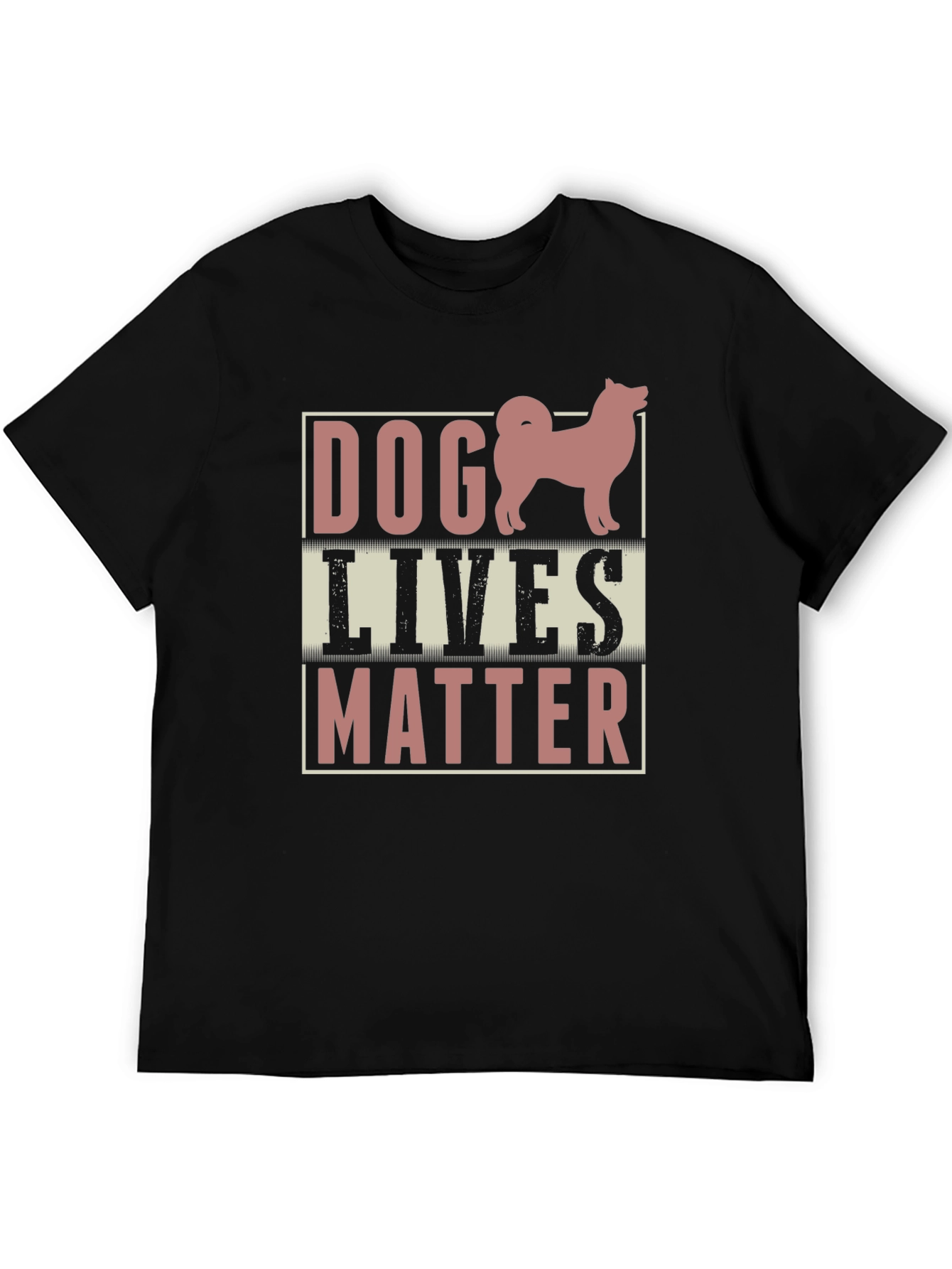 Dog Lives Matter Graphic Tee - Black Cotton Shirt