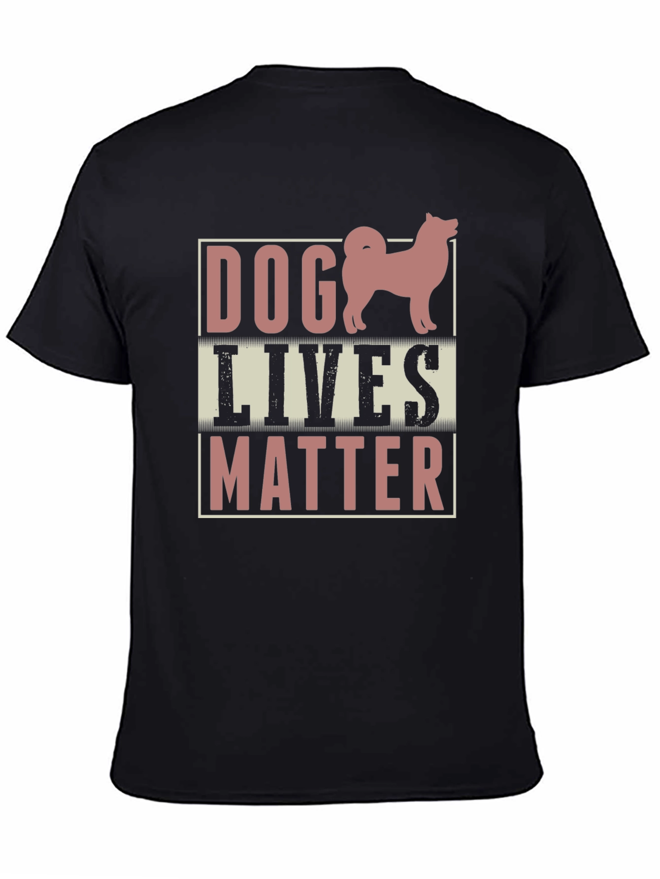 Dog Lives Matter Graphic Tee - Black Cotton Shirt