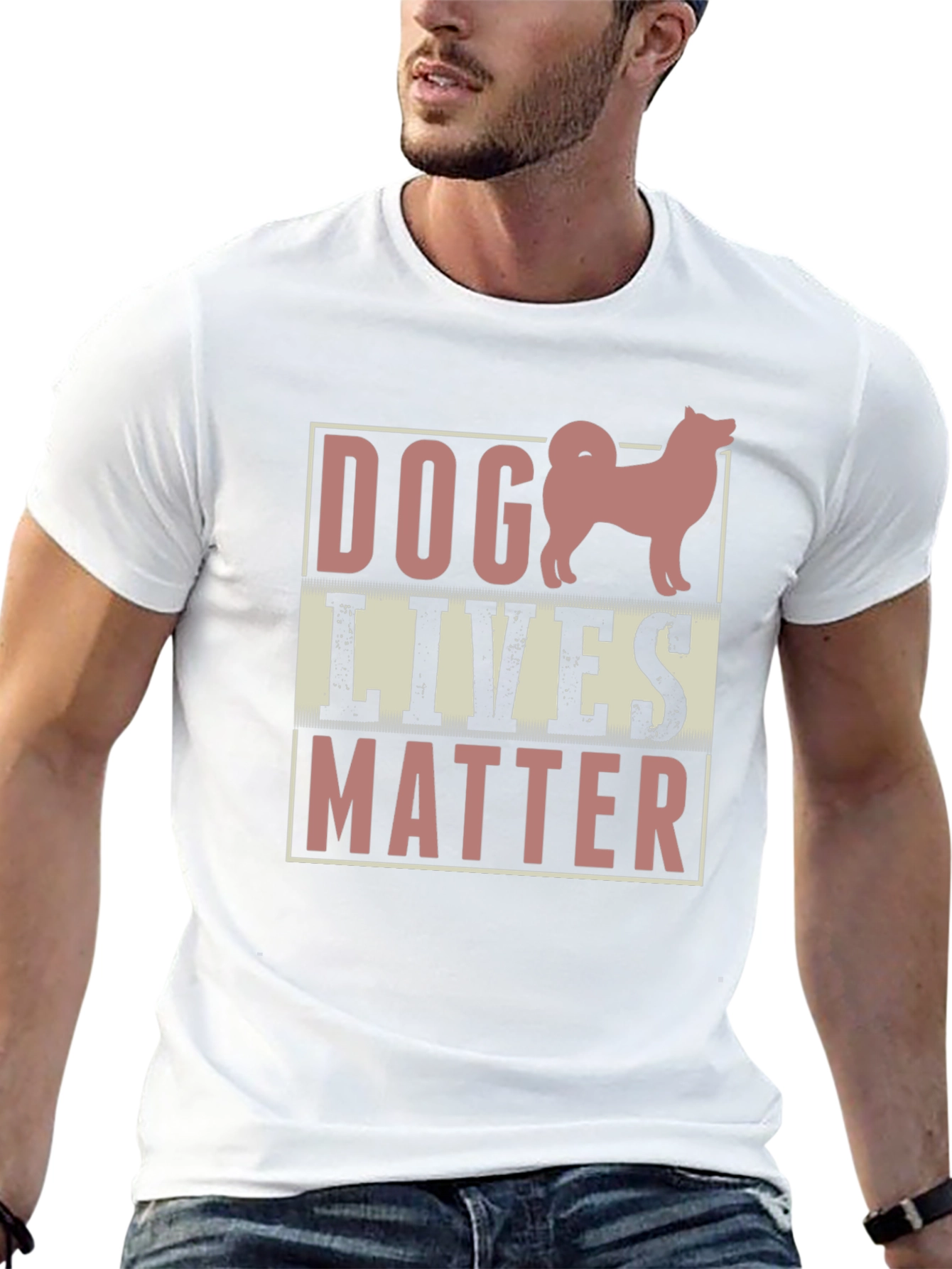 Dog Lives Matter Graphic Tee - Black Cotton Shirt