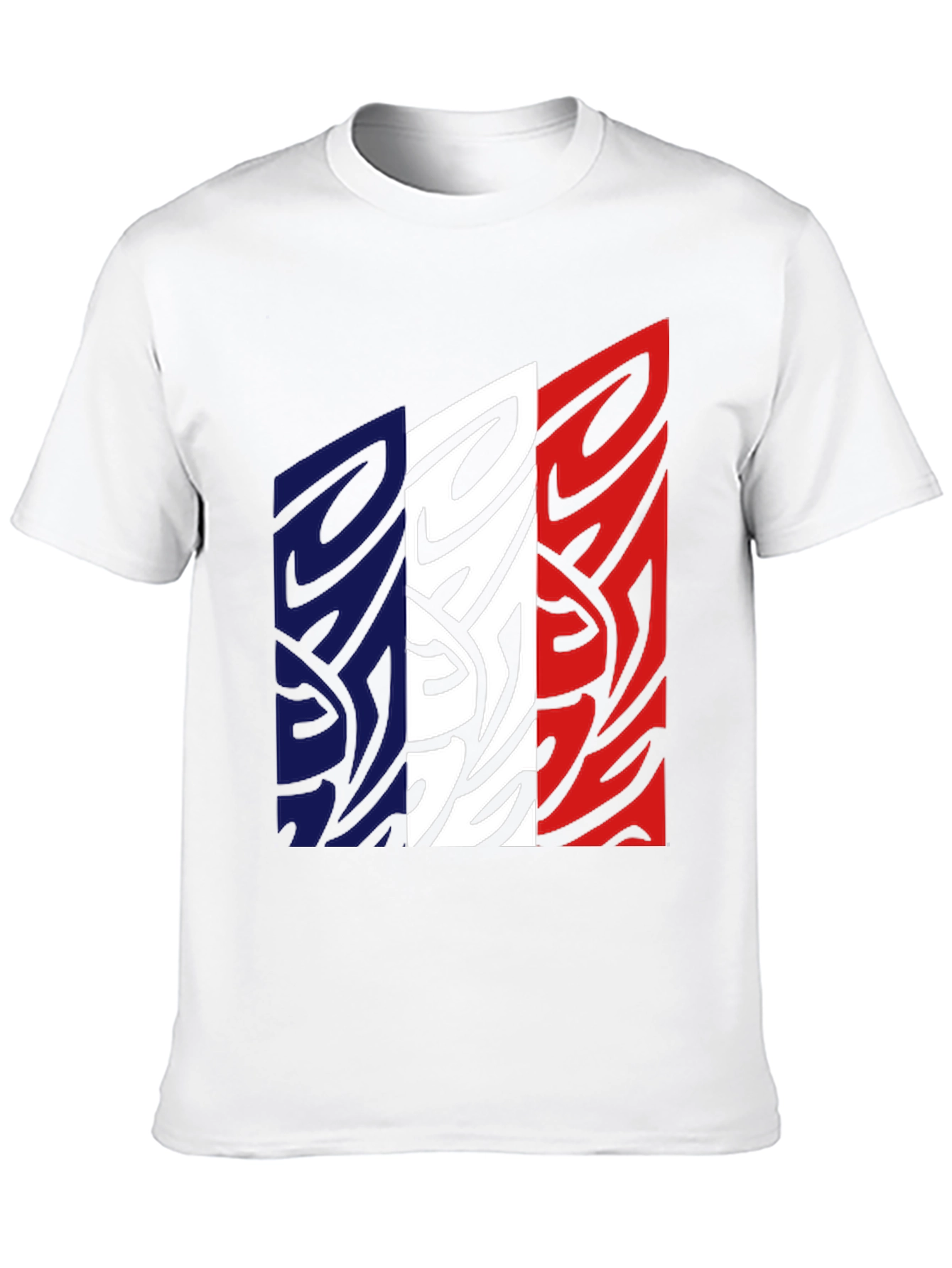 France Flag Graphic Tee - Black Cotton Blend Shirt