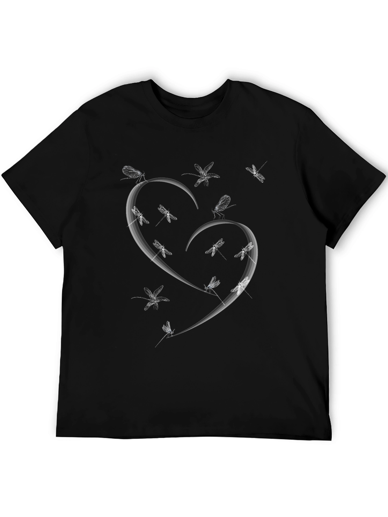 Heart of Dragonflies Black Graphic Tee
