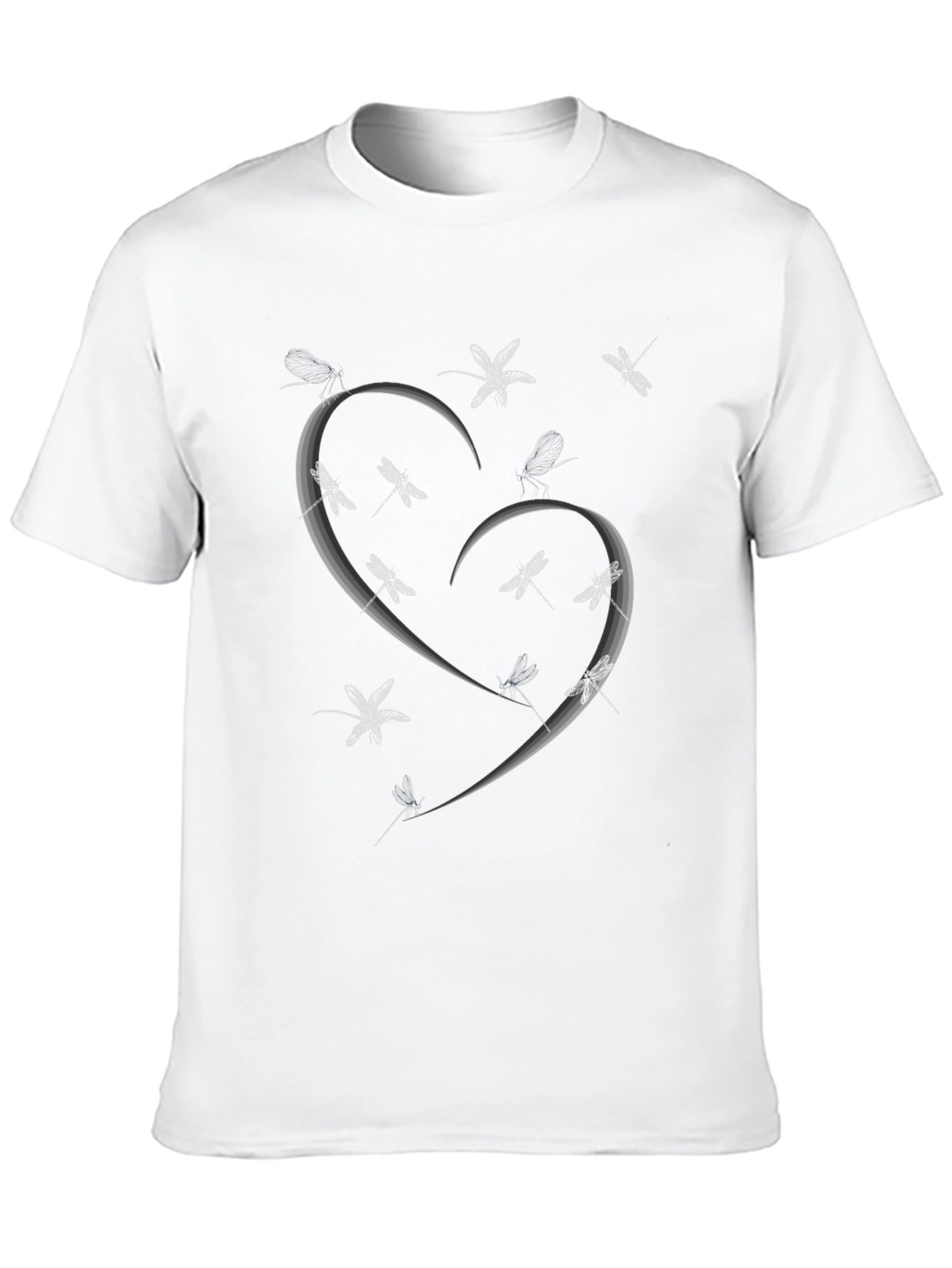 Heart of Dragonflies Black Graphic Tee