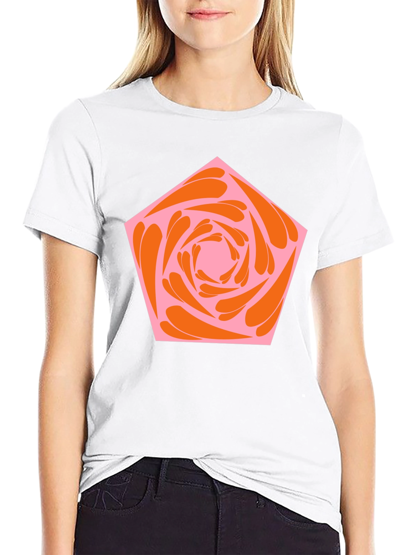 Abstract Flower Graphic Tee