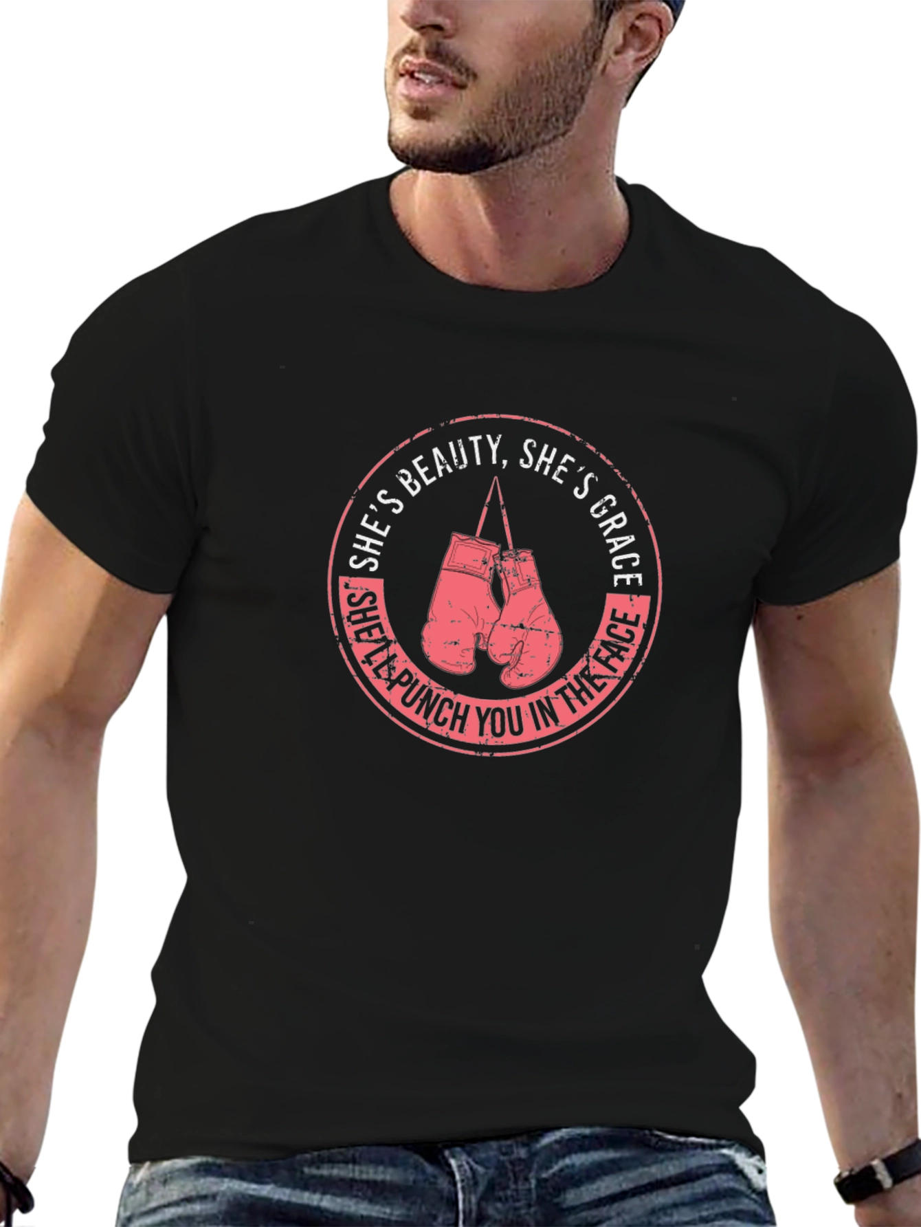 Shes Beauty Shes Grace Boxing Graphic T-Shirt