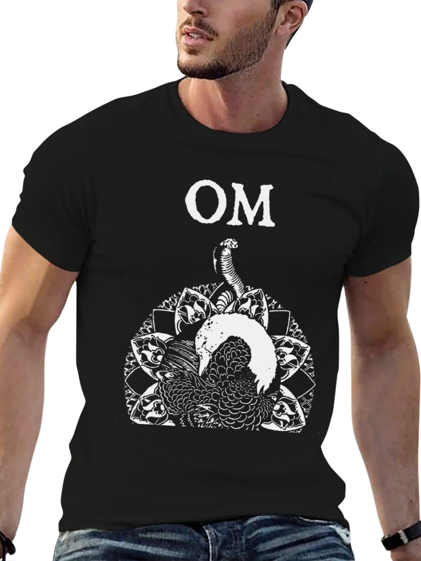 OM Snake Graphic Black T-Shirt