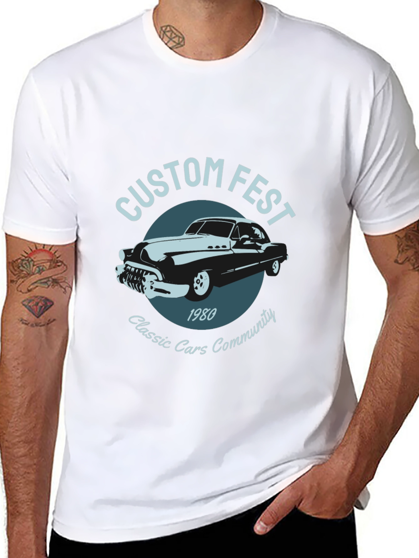 Custom Fest Classic Cars T-Shirt - 1980 Design