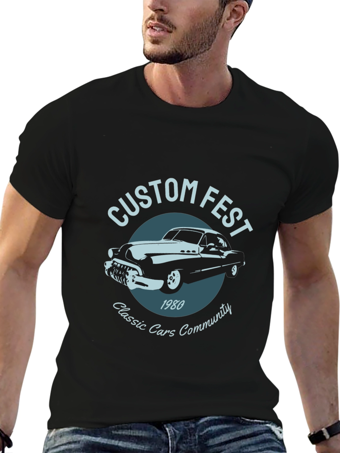 Custom Fest Classic Cars T-Shirt - 1980 Design