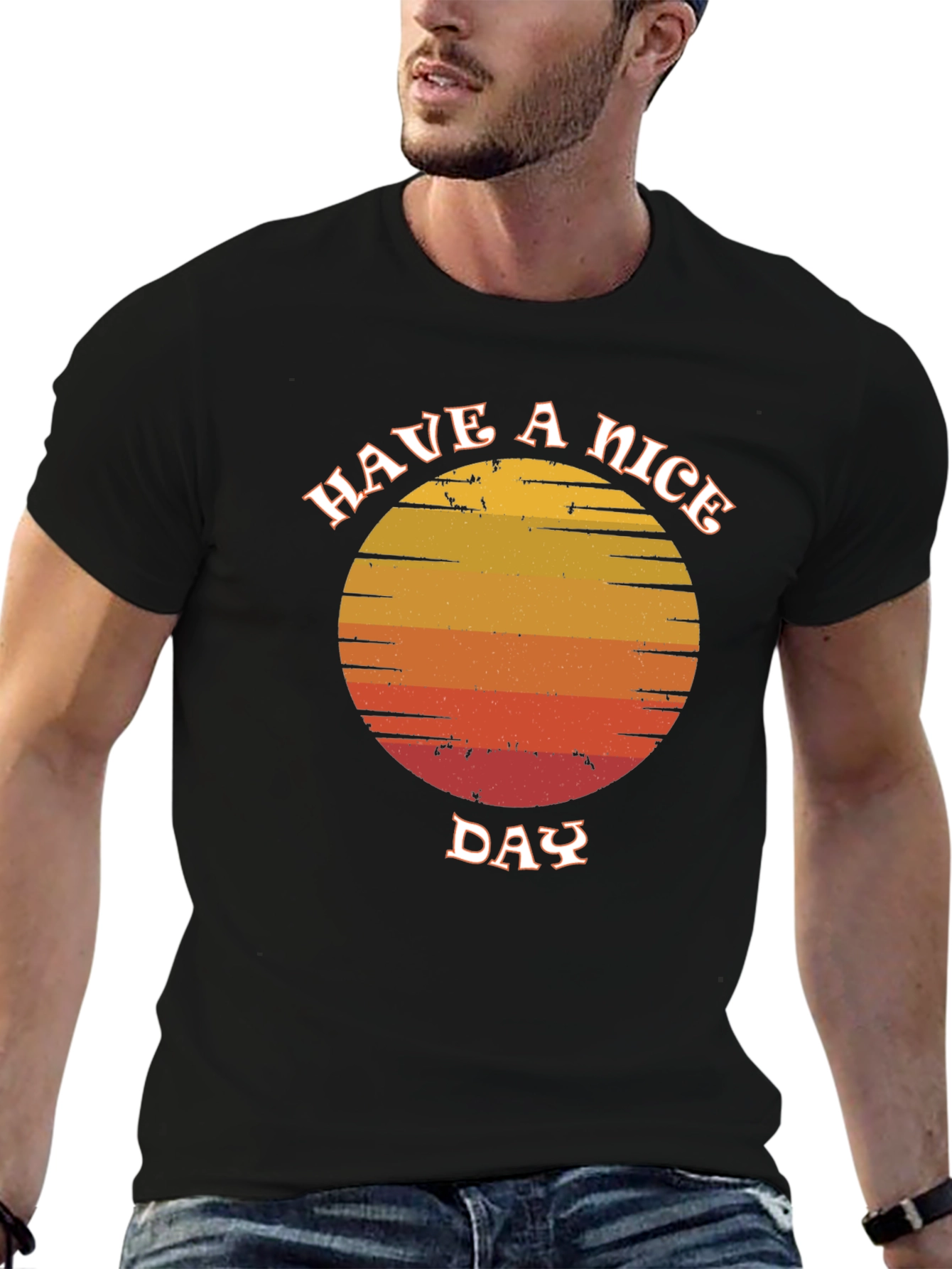 Retro Sunset Graphic T-Shirt - Have A Nice Day
