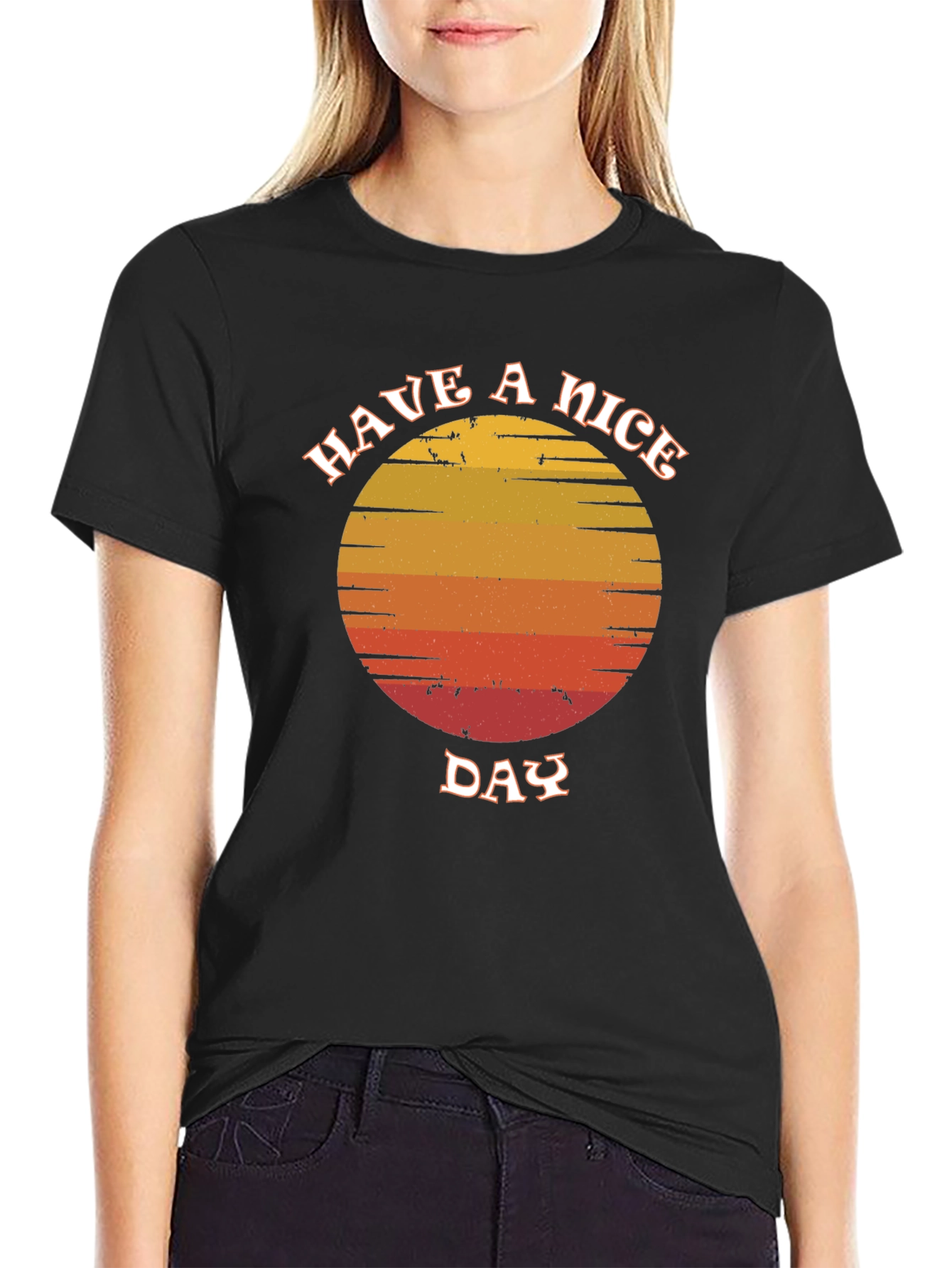 Retro Sunset Graphic T-Shirt - Have A Nice Day