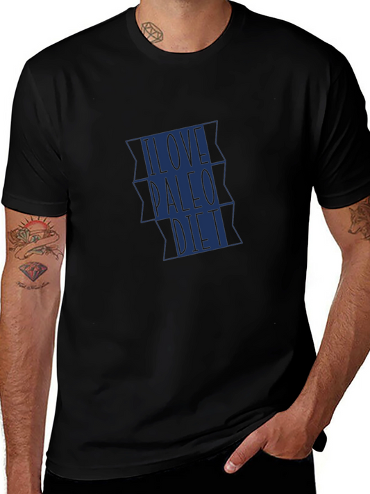 I Love Paleo Diet Black T-Shirt