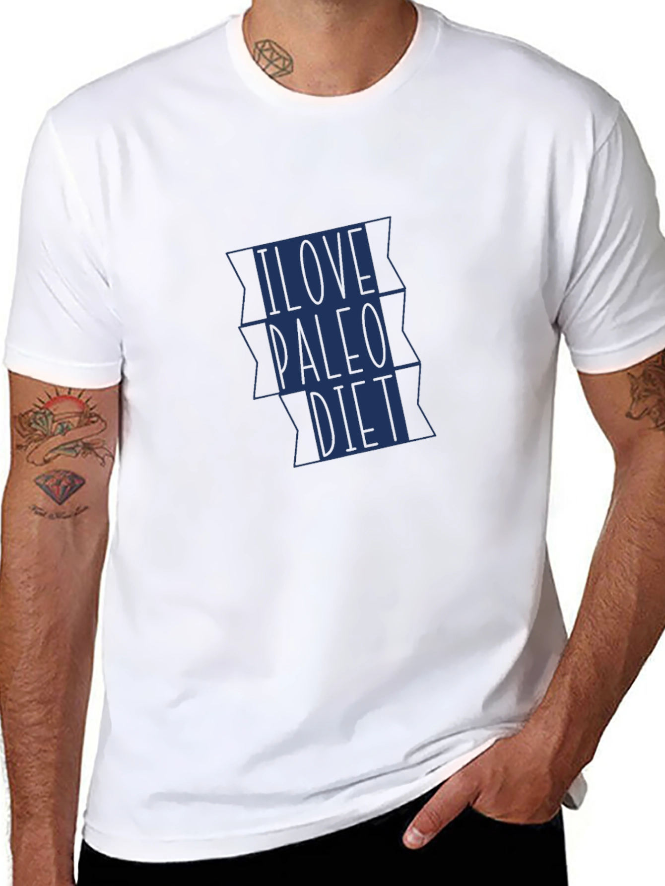 I Love Paleo Diet Black T-Shirt