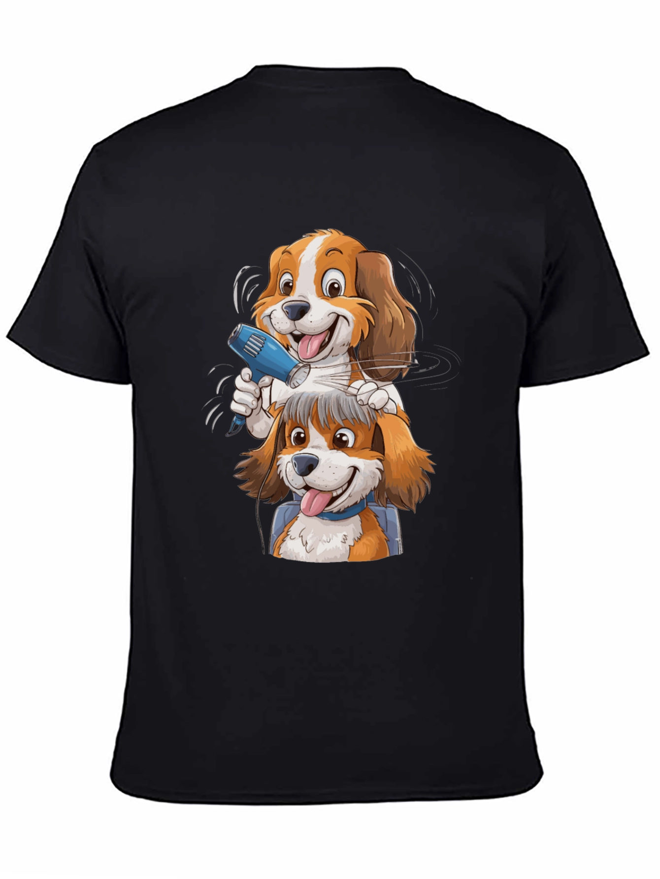 Funny Dog Grooming Cartoon Graphic Tee