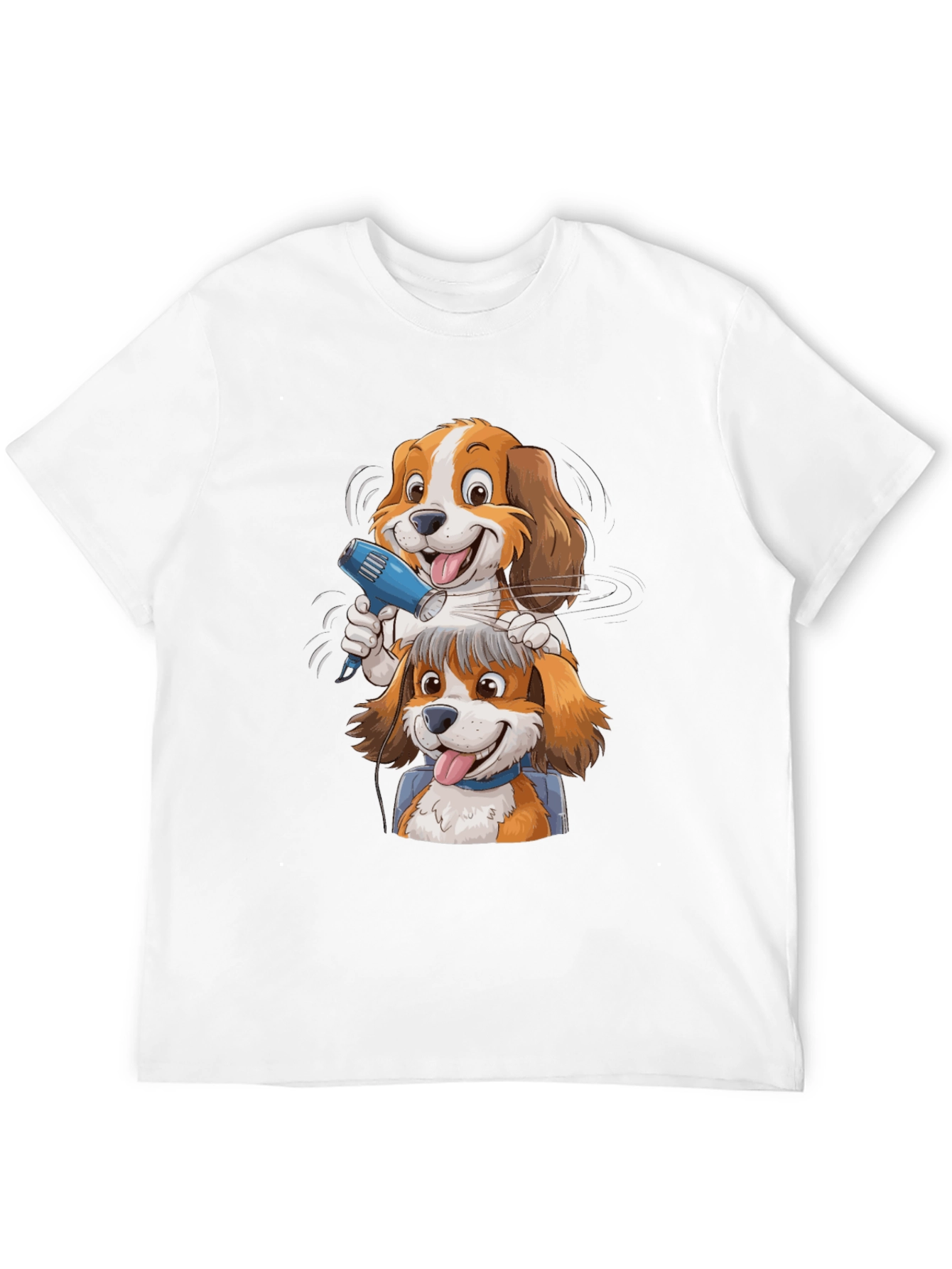 Funny Dog Grooming Cartoon Graphic Tee