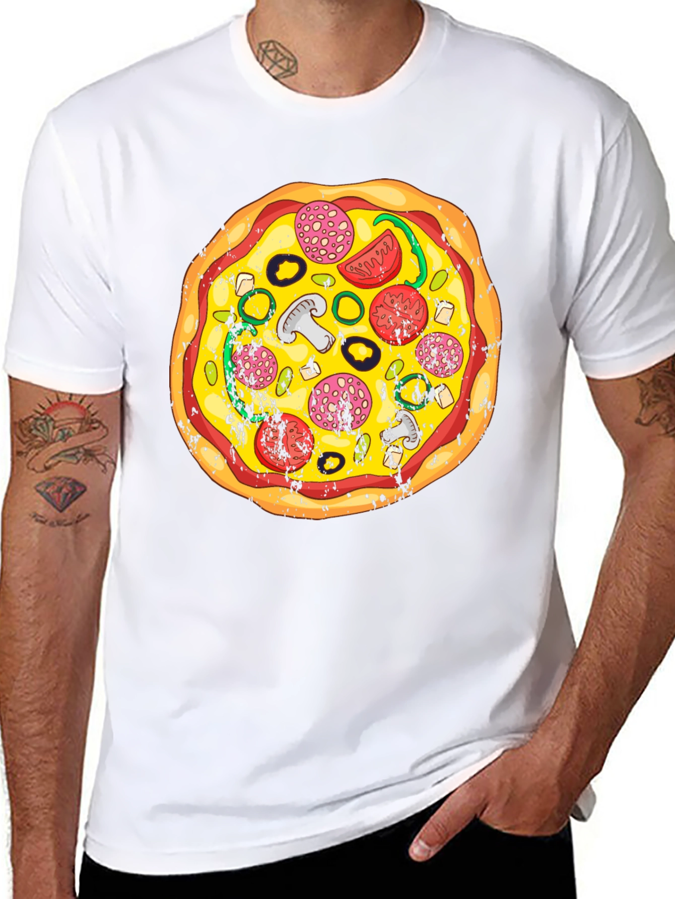 Pizza Graphic T-Shirt - Foodie Fashion Tee