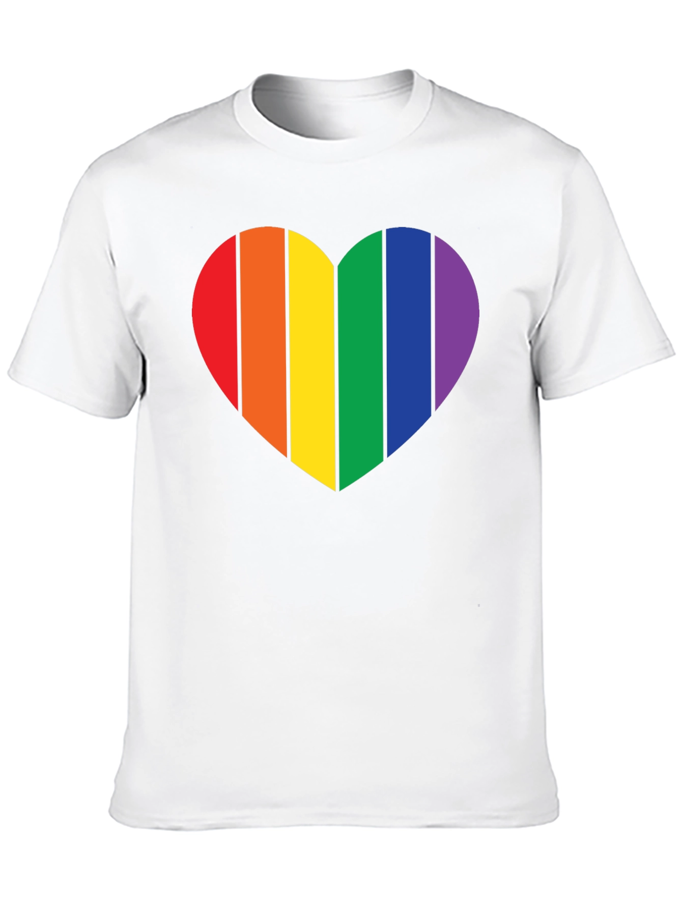 Pride Heart Graphic Tee - Black Cotton Blend